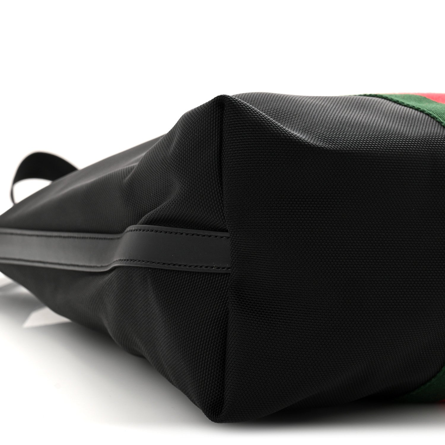 Techno Canvas Web Top Handle Shoulder Bag Black