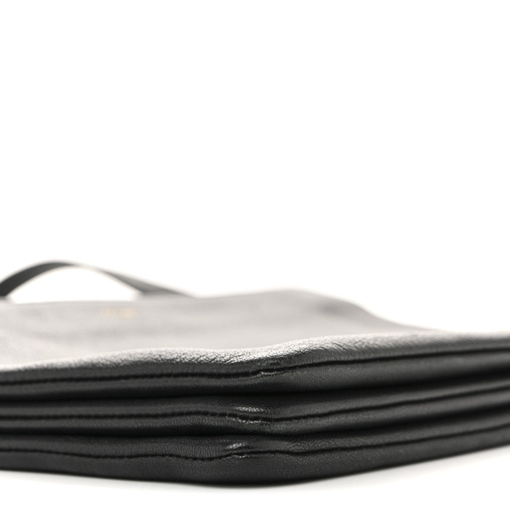 Lambskin Large Trio Crossbody Bag Black
