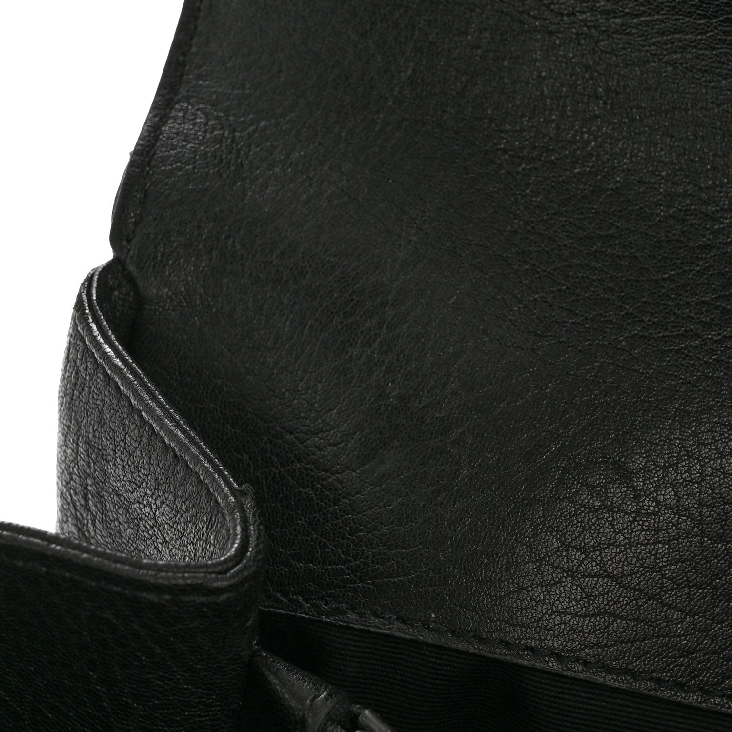 Sheepskin Matelasse Chevron Monogram Large College Satchel Black