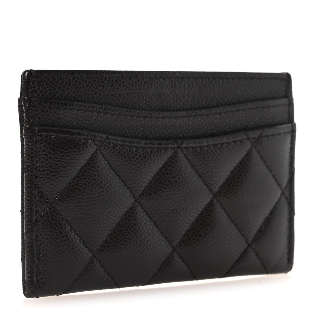 Caviar Quilted  Holder Dark Brown