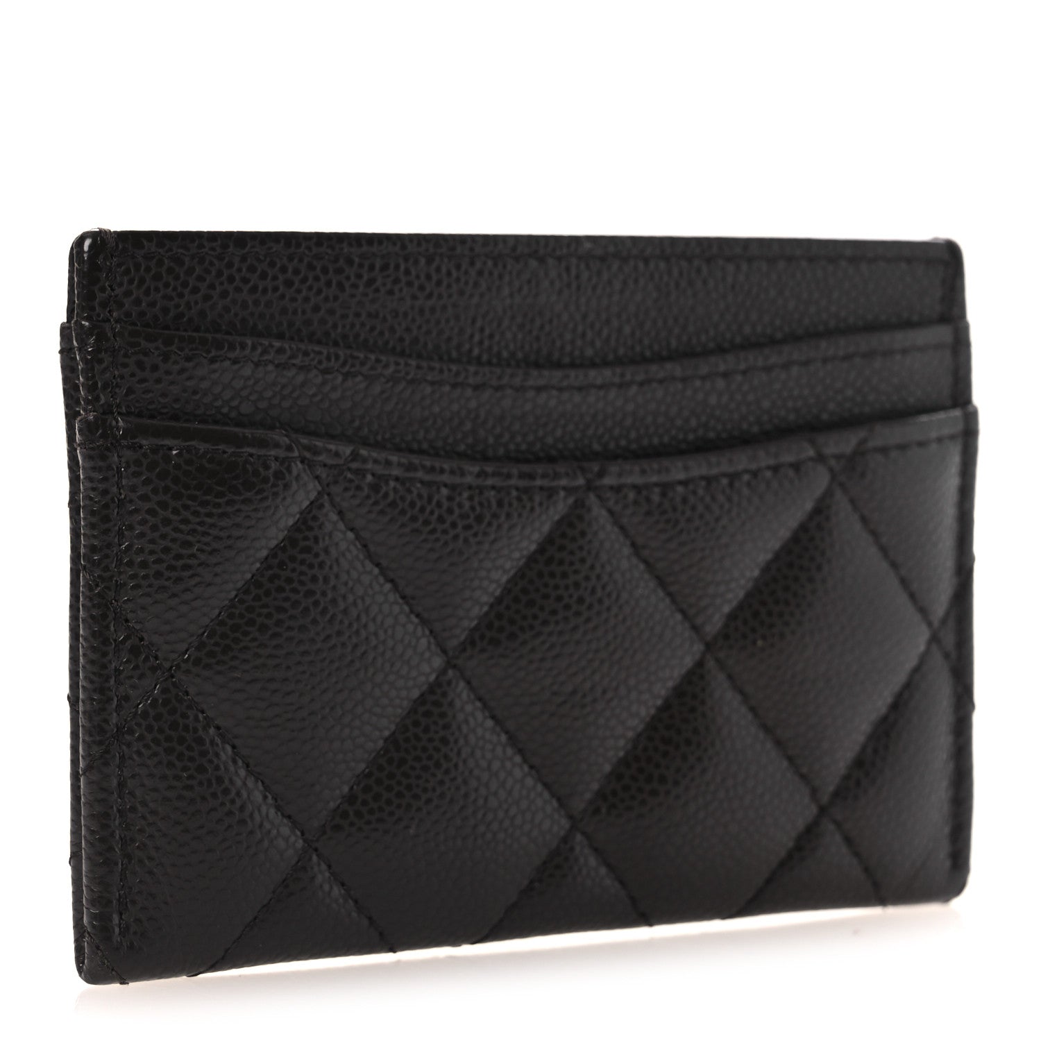 Caviar Quilted  Holder Dark Brown