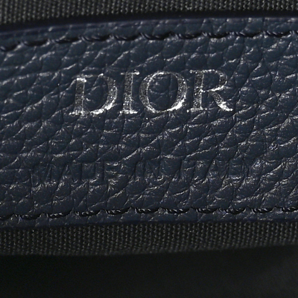 Oblique Mens Saddle Bag Black Blue