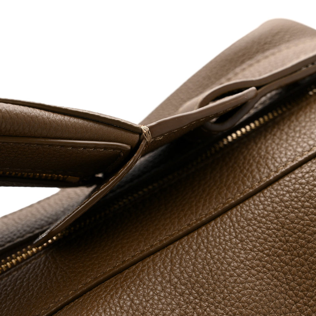 Pebbled Calfskin Augustina Hobo Hazelnut