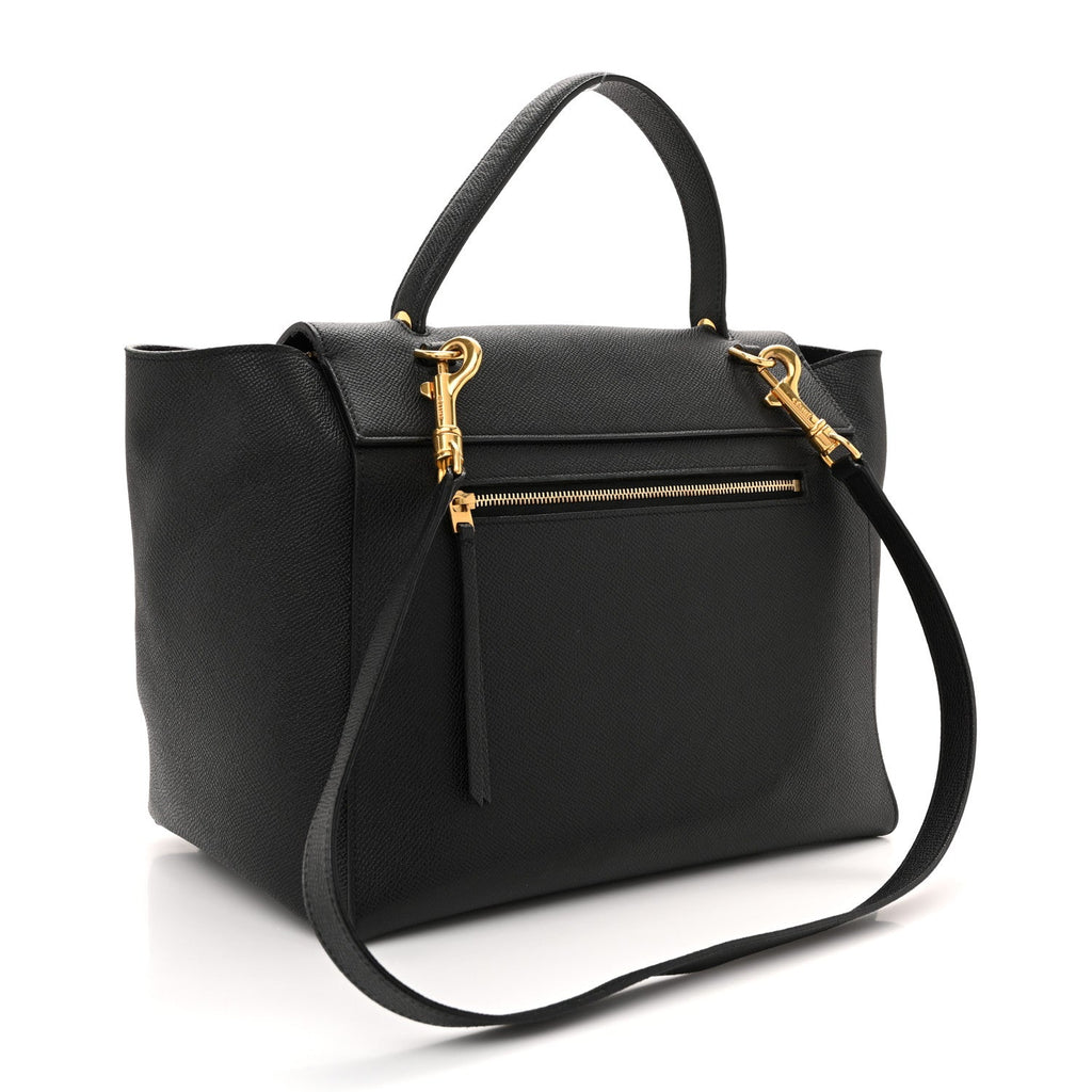 Grained Calfskin Mini Belt Bag Black