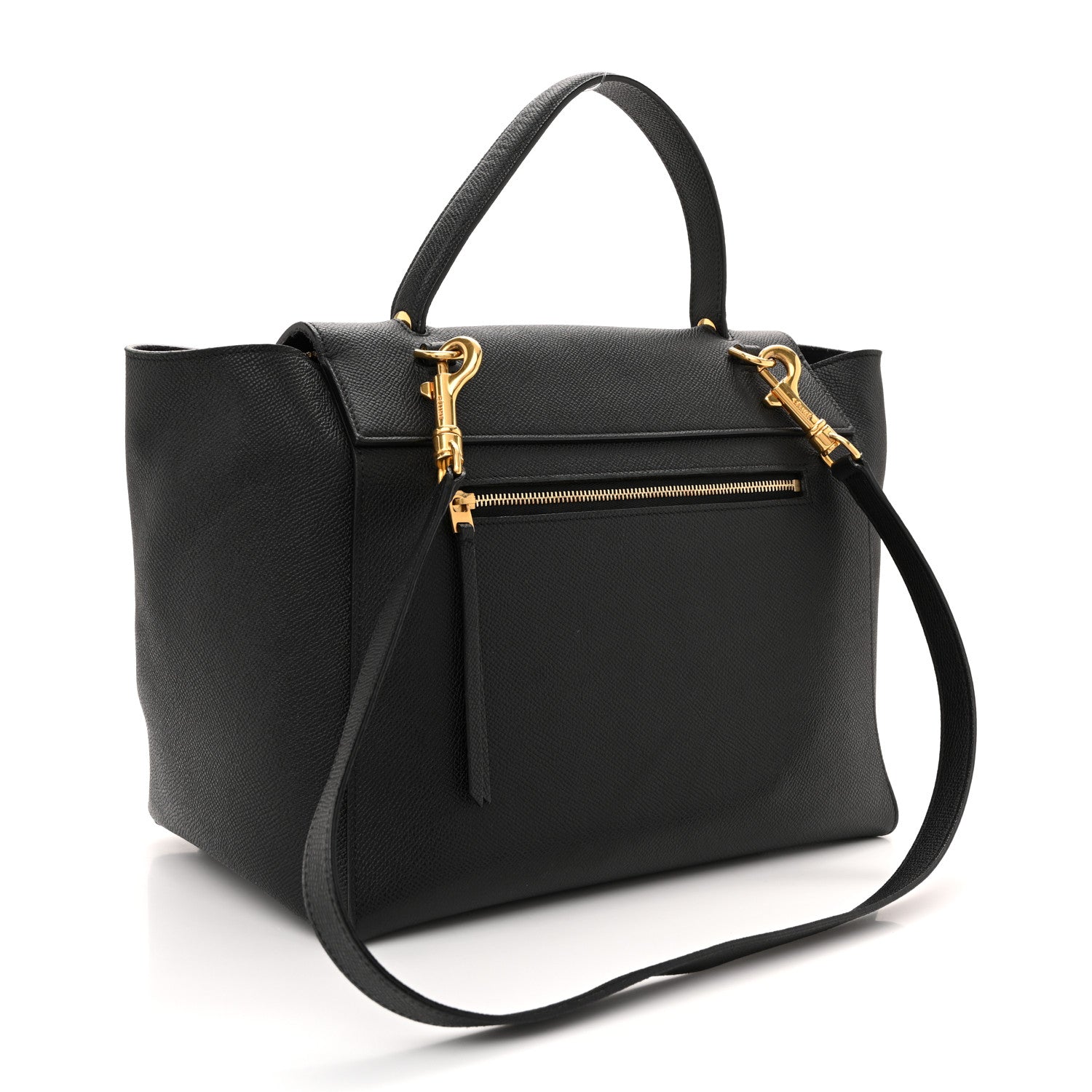 Grained Calfskin Mini Belt Bag Black