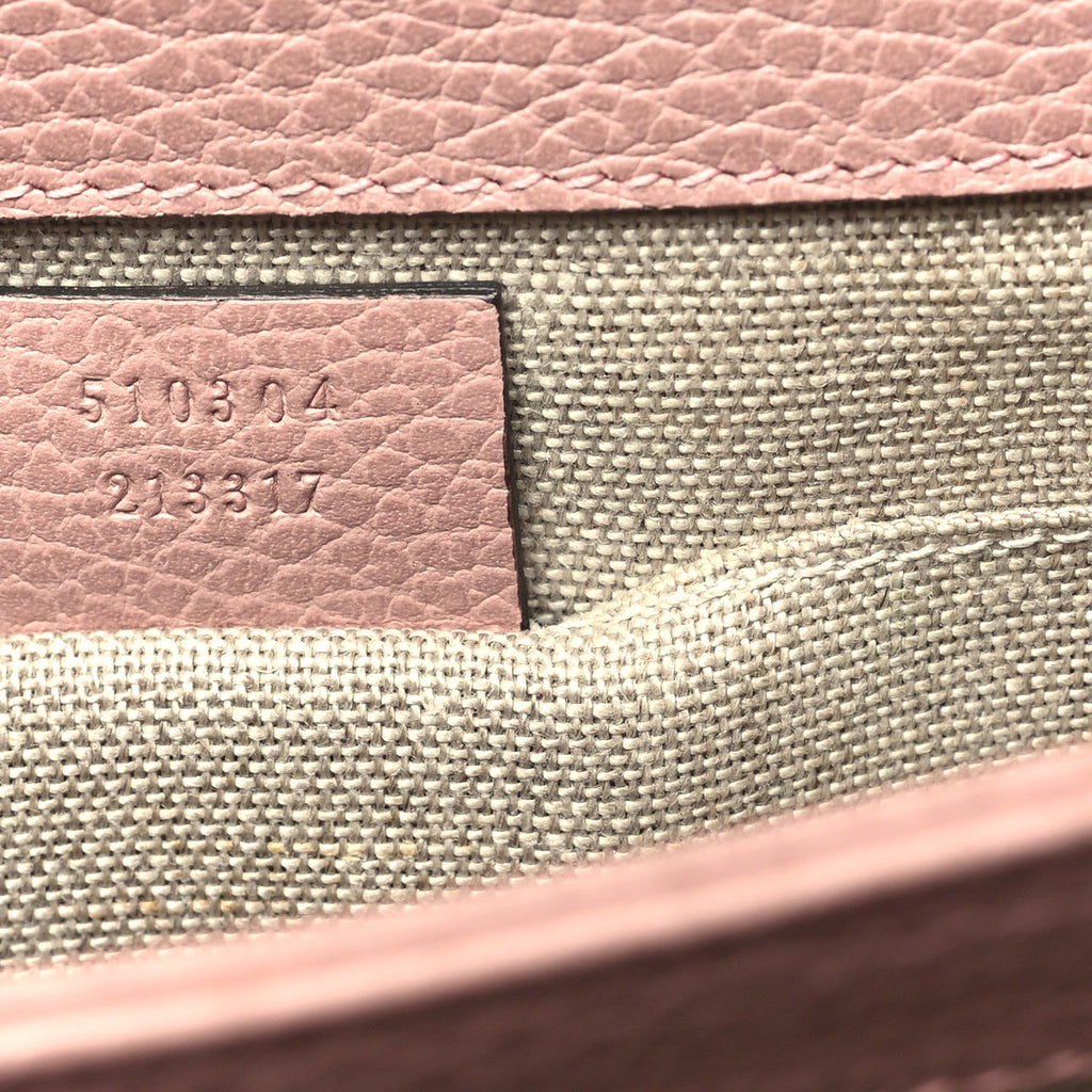 Dollar Calfskin Small Interlocking G Shoulder Bag Soft Pink