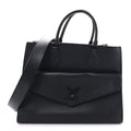 Soft Calfskin Lockme Tote MM Black