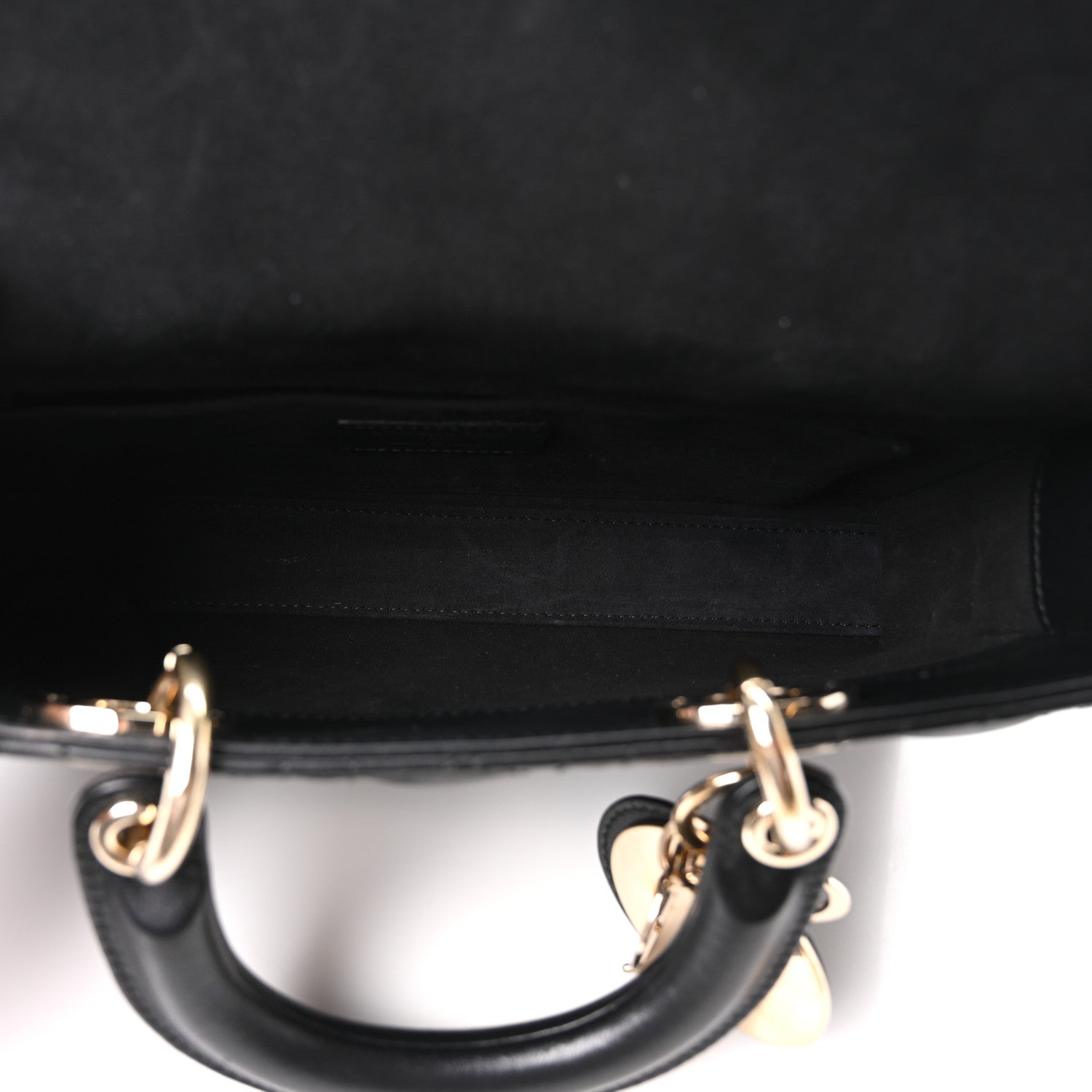 Lambskin Cannage Medium Lady D-Joy Black