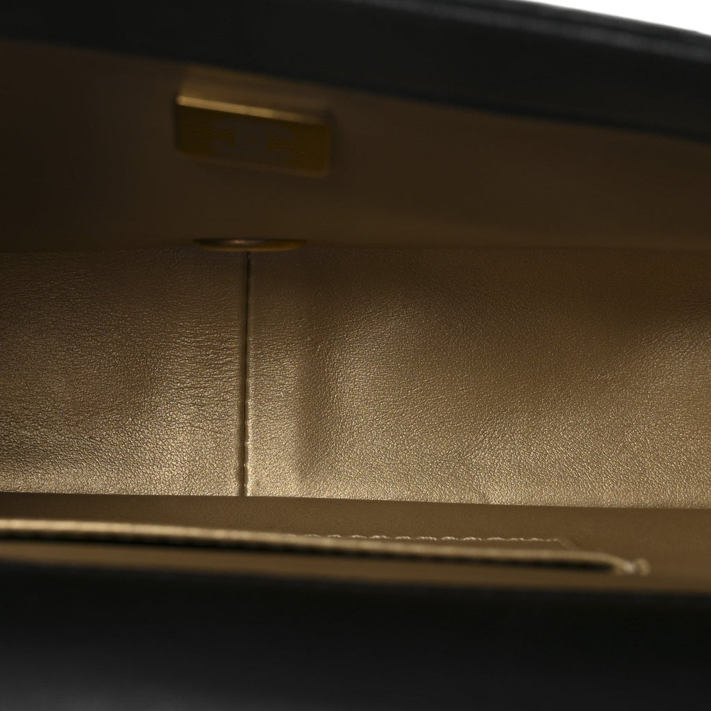 Lambskin Quilted Pearl Small Flap Black