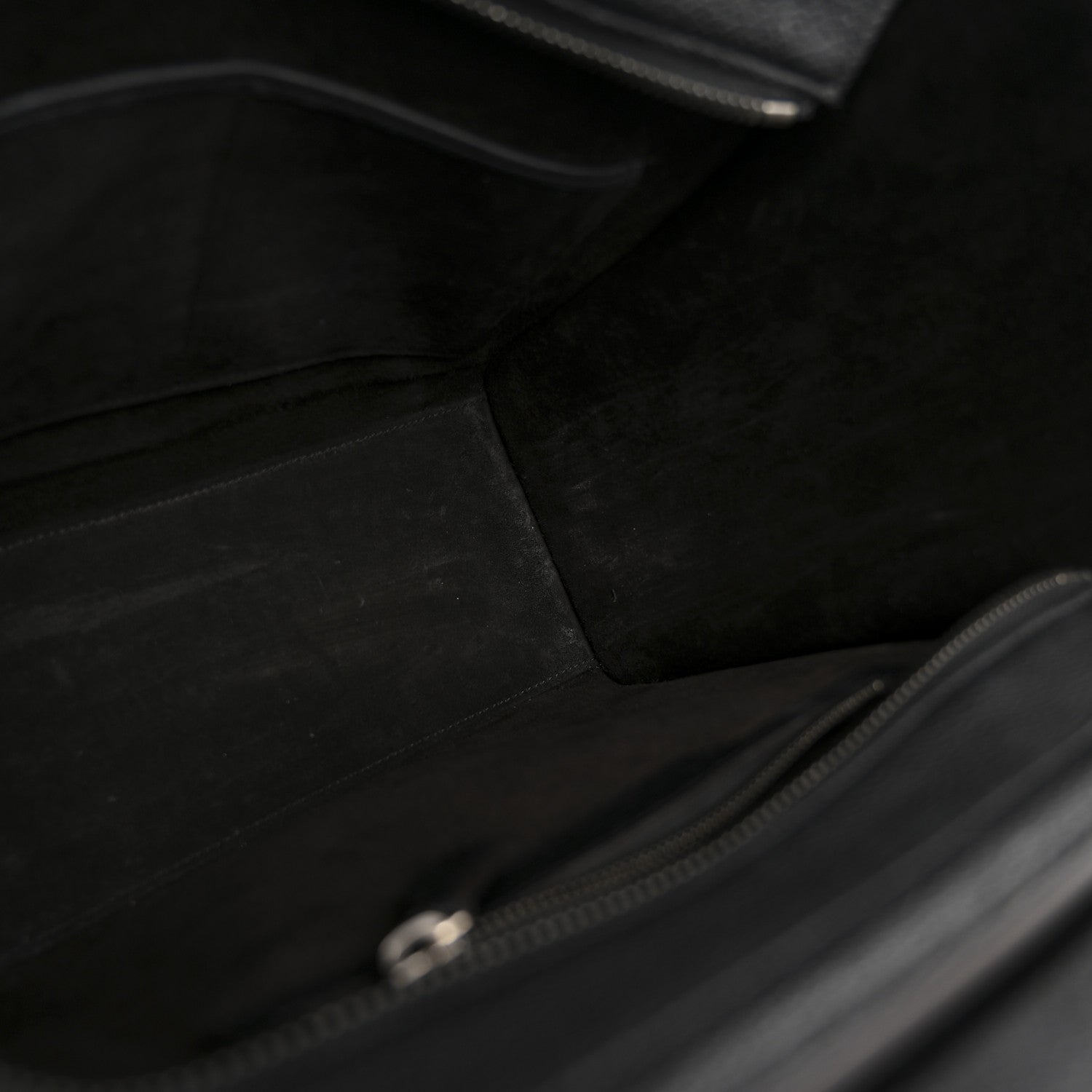 Drummed Calfskin Micro Luggage Black