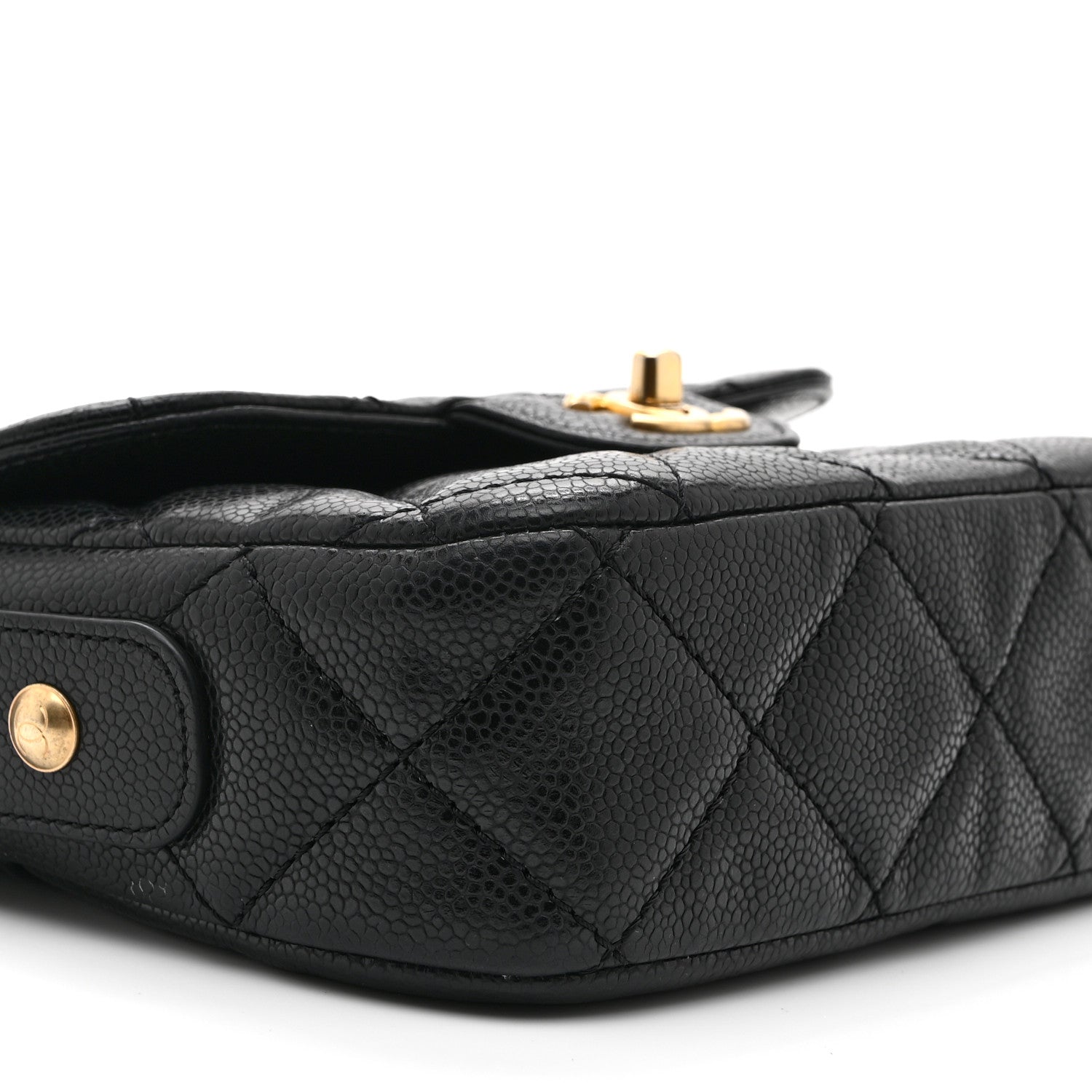 Caviar Quilted Mini Chain Flap Black