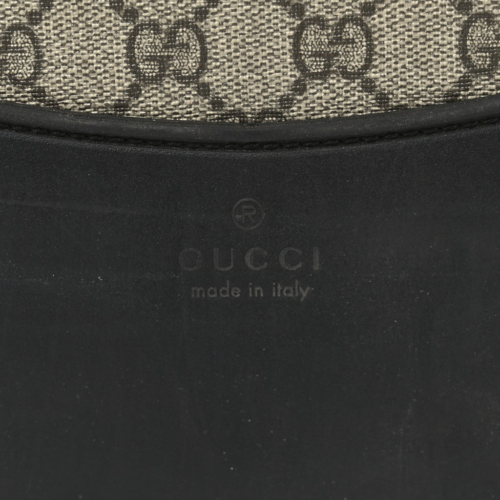 GG Supreme Monogram Four Wheel Suitcase Black