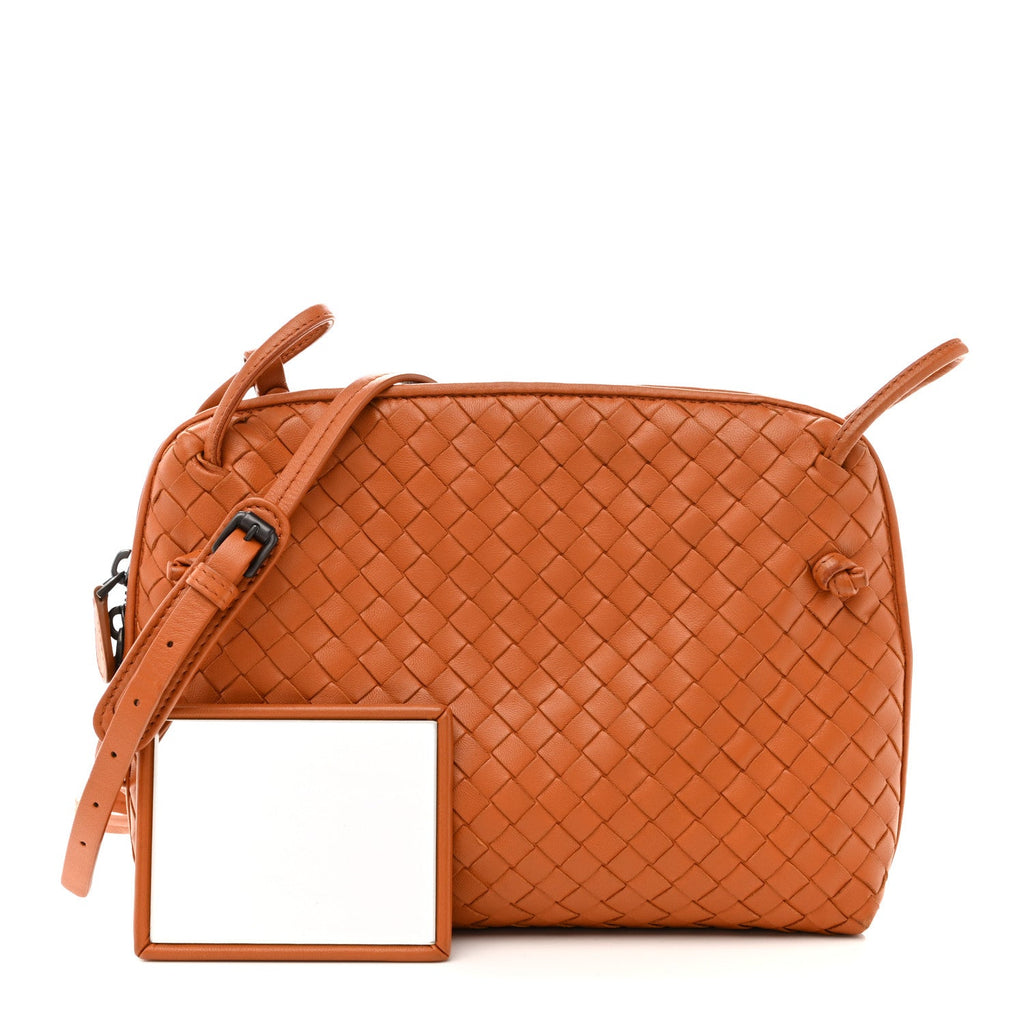 Nappa Intrecciato Nodini Crossbody Messenger Noce