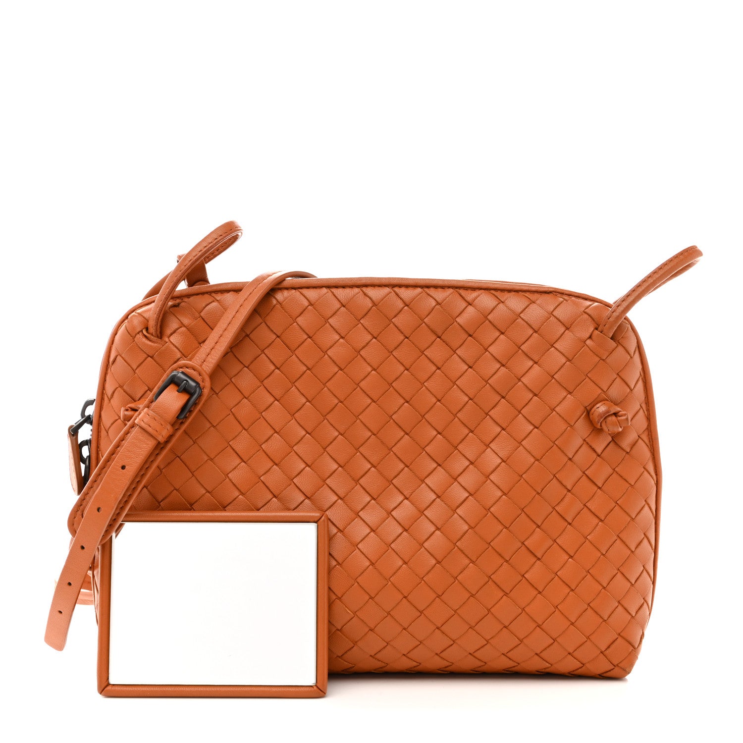 Nappa Intrecciato Nodini Crossbody Messenger Noce