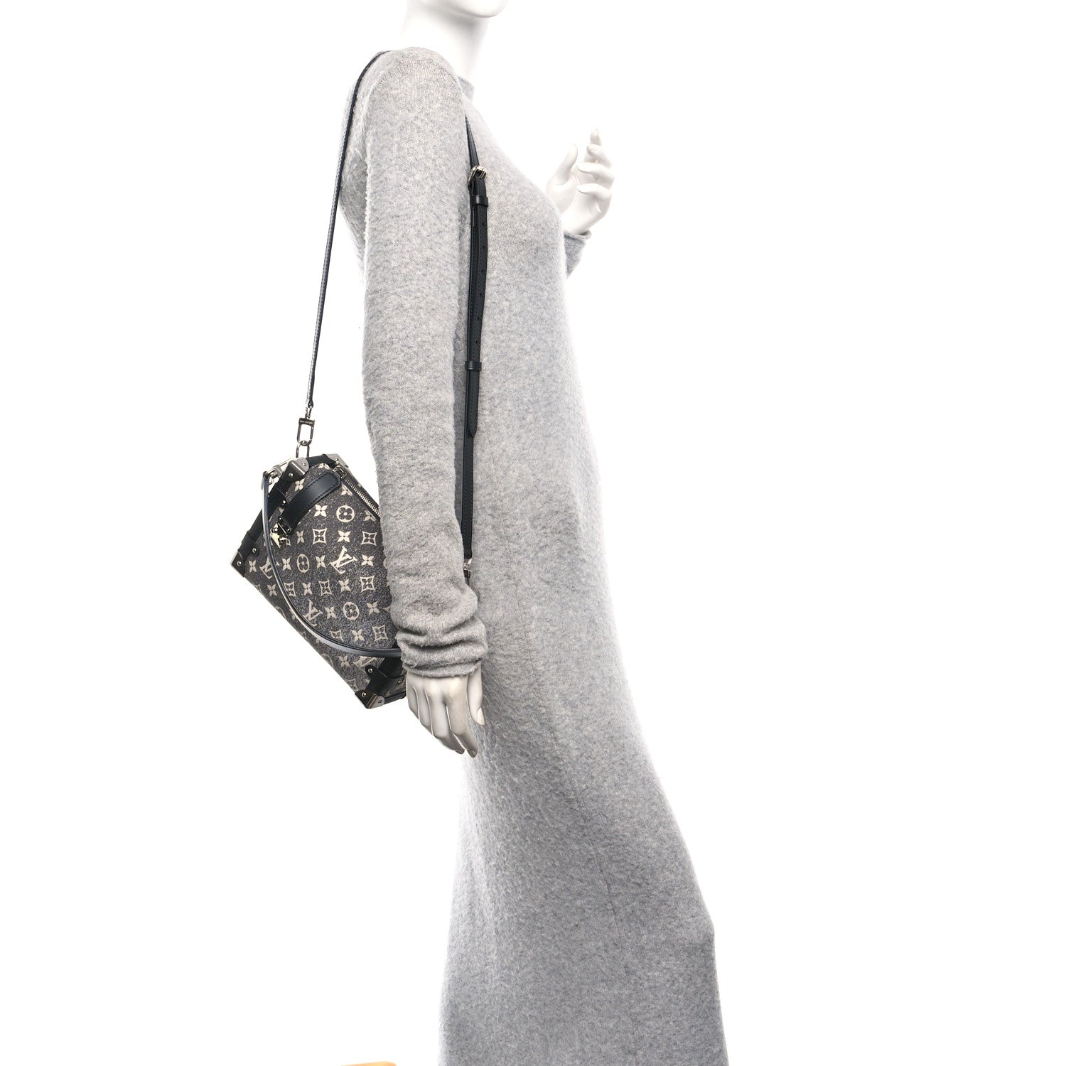 Monogram Jacquard Denim Side Trunk Grey