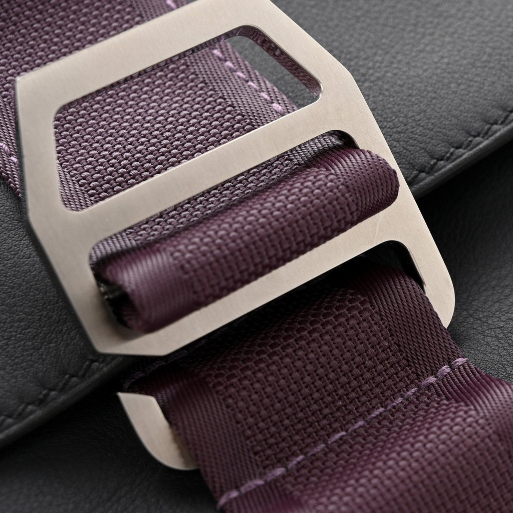 Taurillon Cristobal Vache Hunter Cityslide Clutch Bleu Indigo Raisin