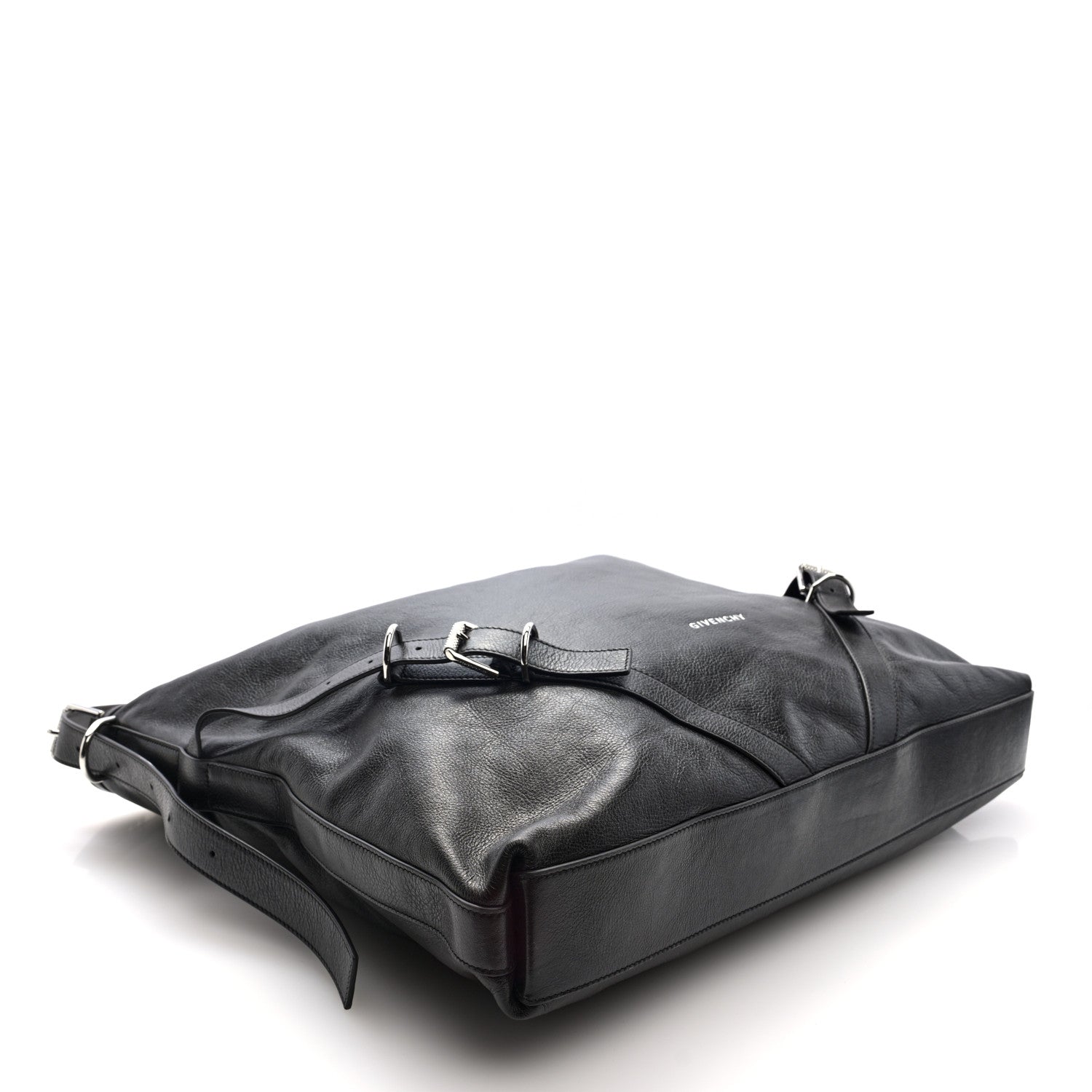 Calfskin Shearling Large Voyou Bag Chocolate