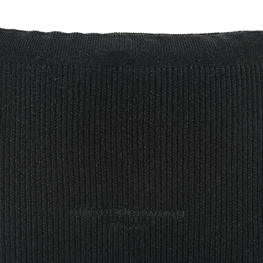 Ribbed Knit Small Ryan Bag Black