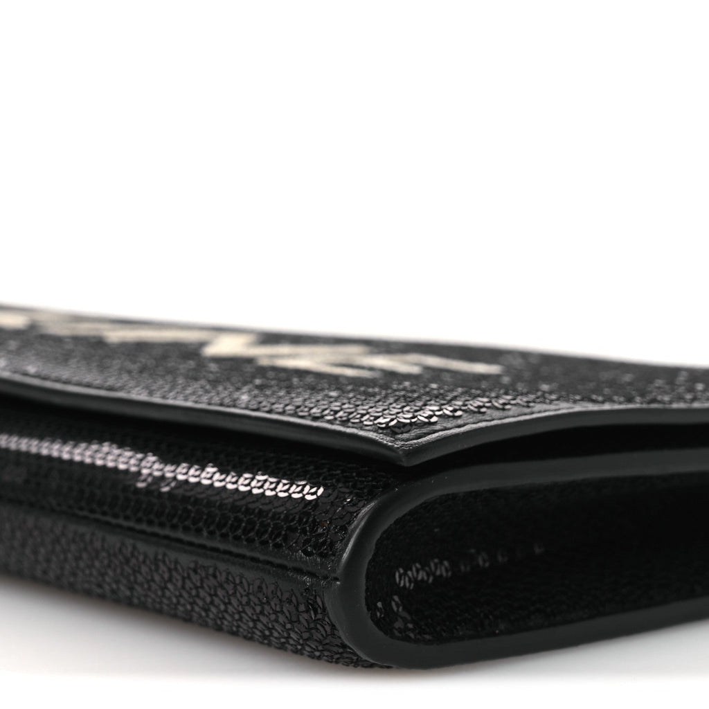 Sequin Asymetric Clutch  Black White