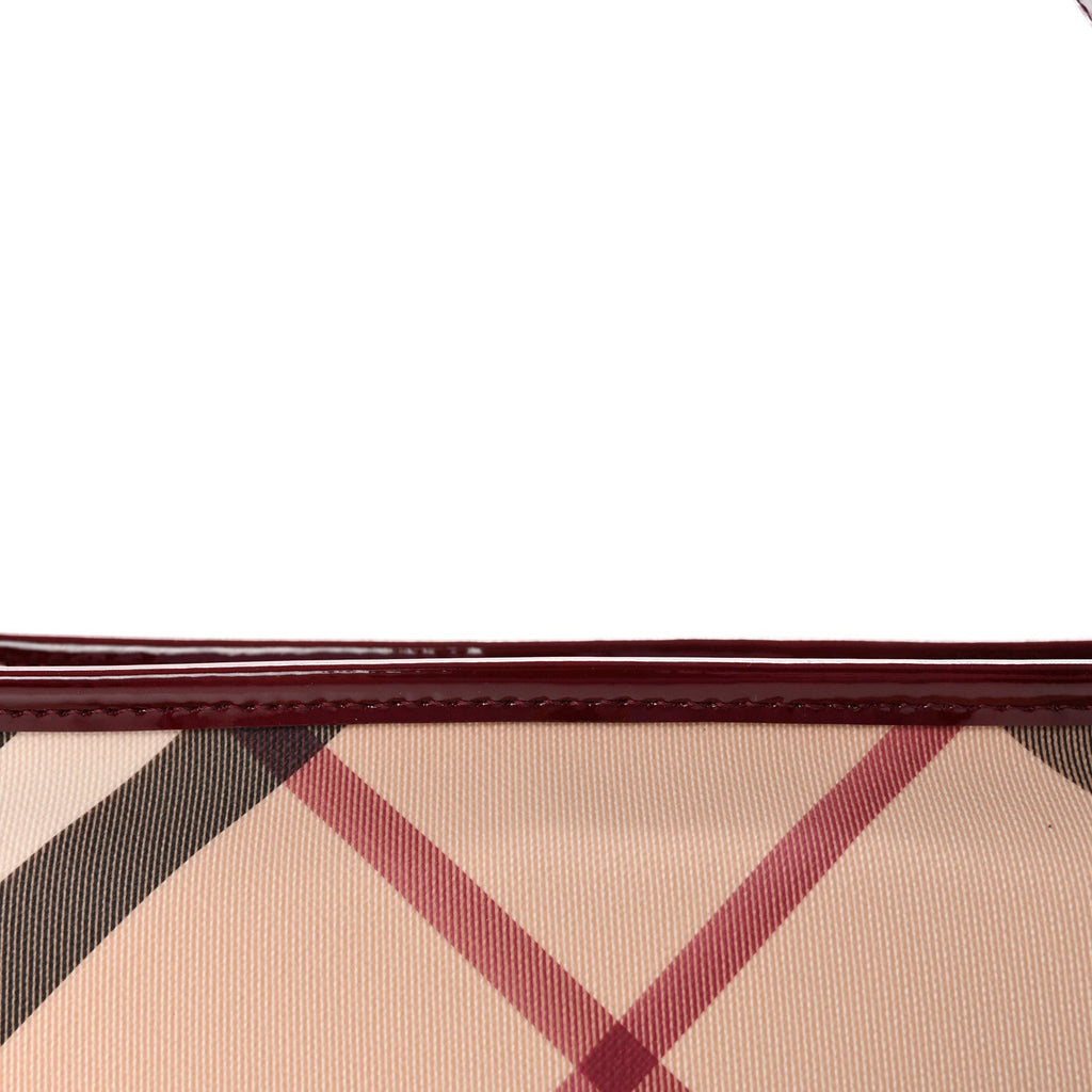 Patent Nova Check Newbury  Dark Red