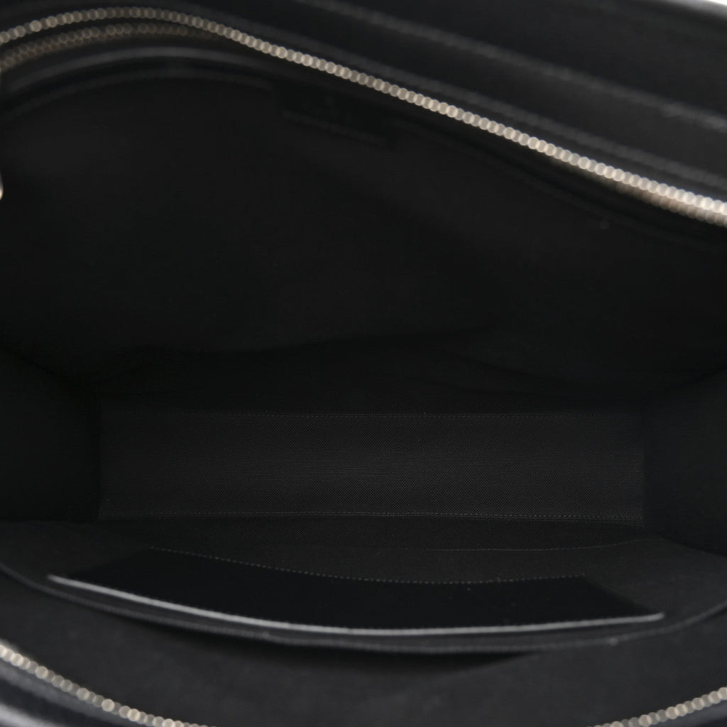 Dollar Pigprint Koi Calfskin Interlocking G Tote Bag Black