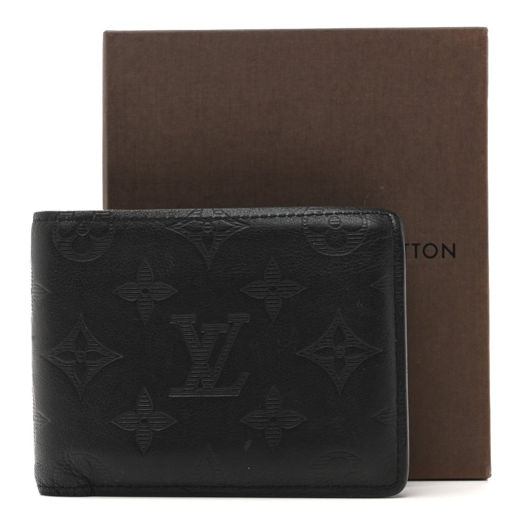 Calfskin Monogram Shadow Multiple Wallet Black