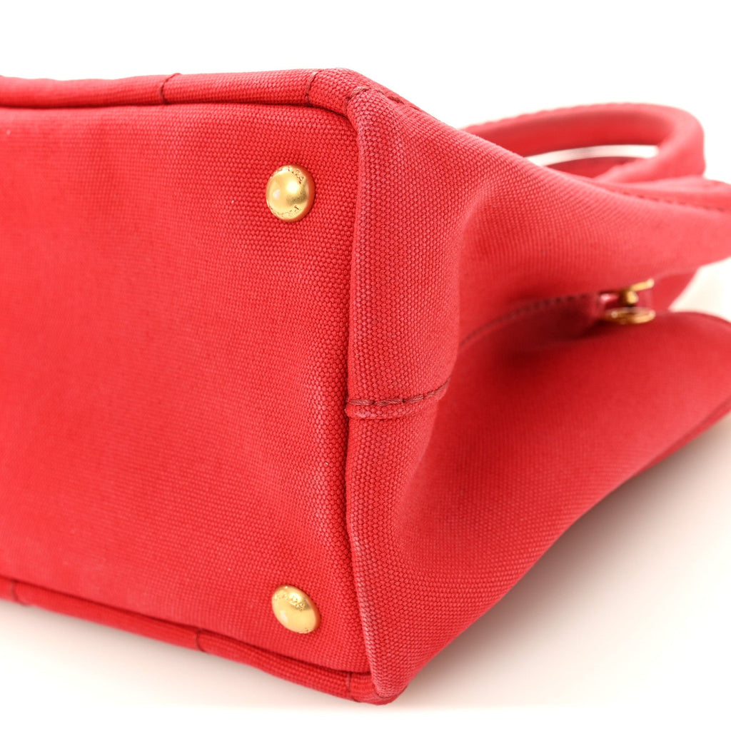 Canapa Small Logo Tote Rosso
