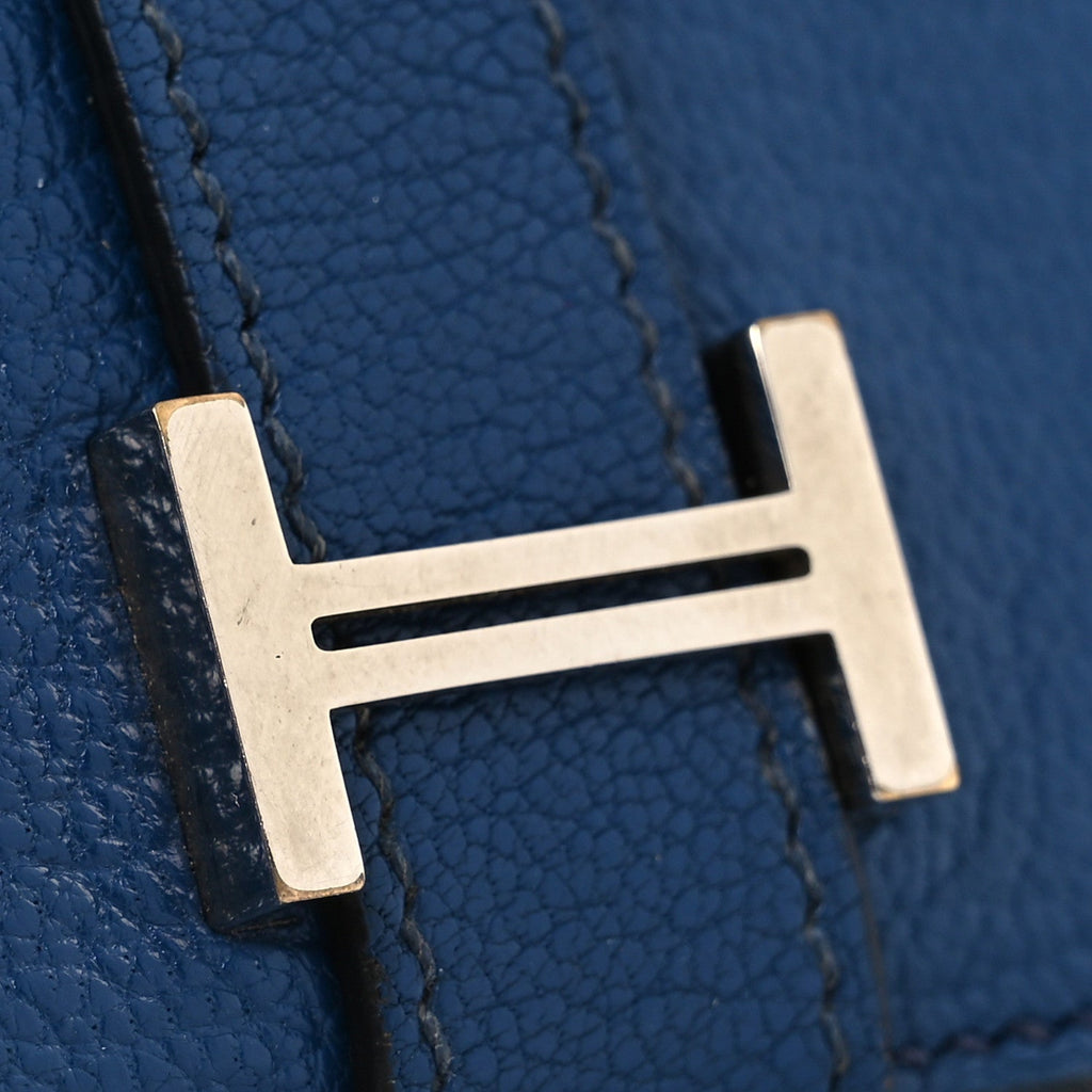 Chevre Mysore Bearn Gusset Wallet Bleu Agate