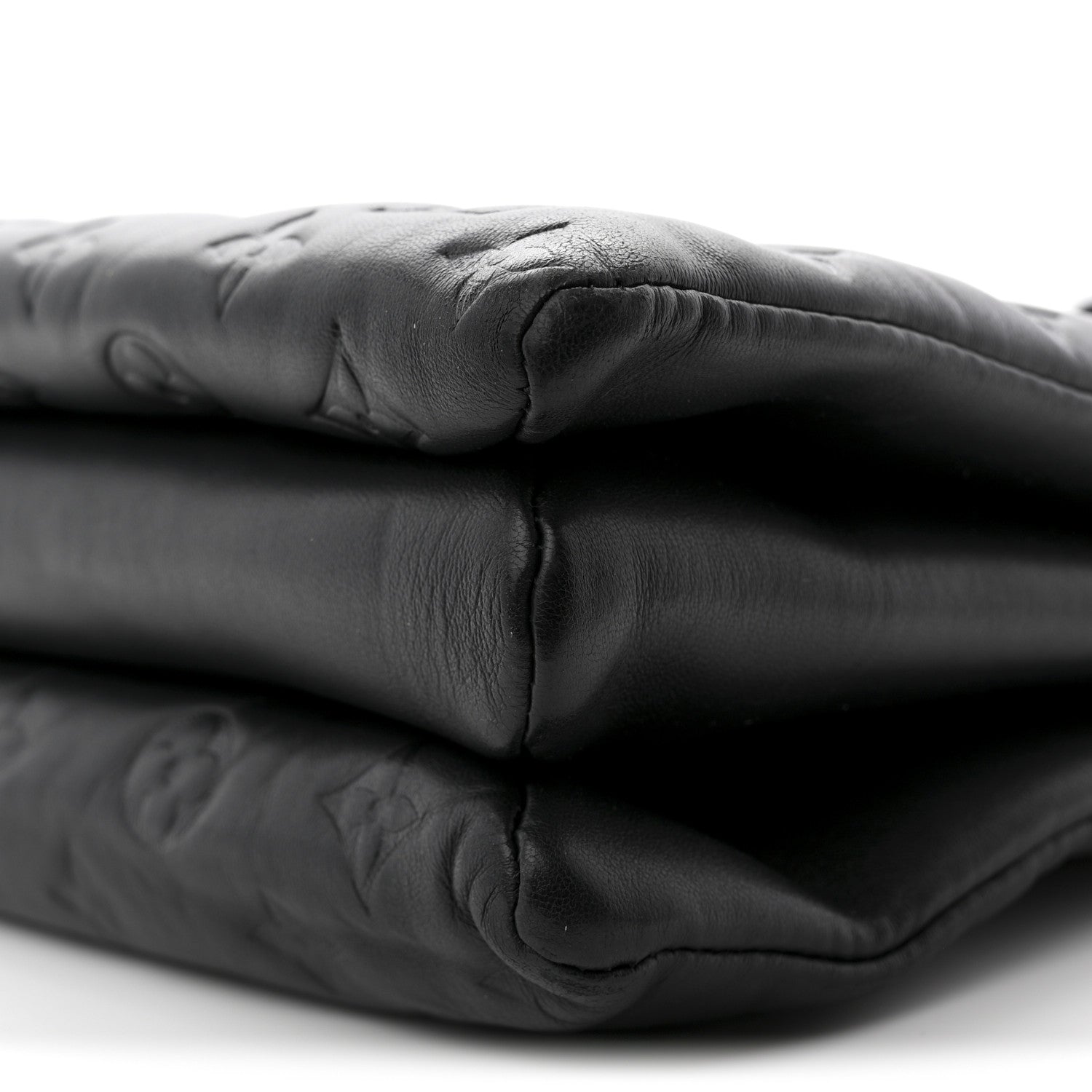 Lambskin Embossed Monogram Coussin MM Black