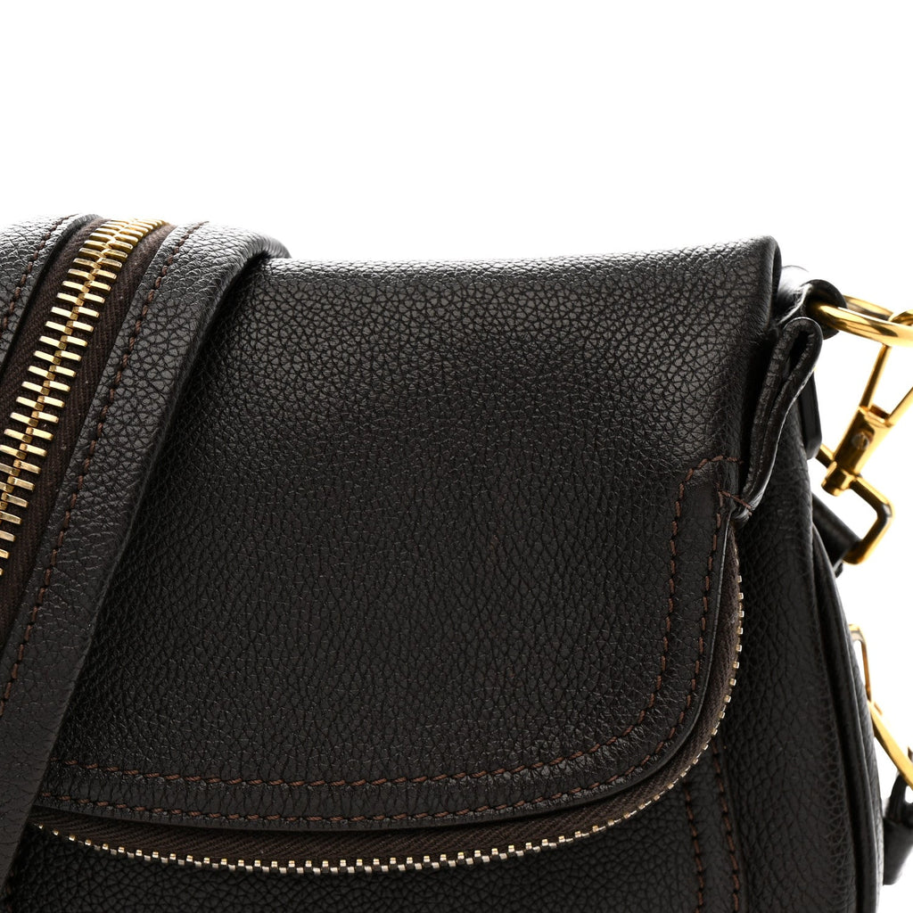 Calfskin Mini Jennifer Crossbody Bag Brown
