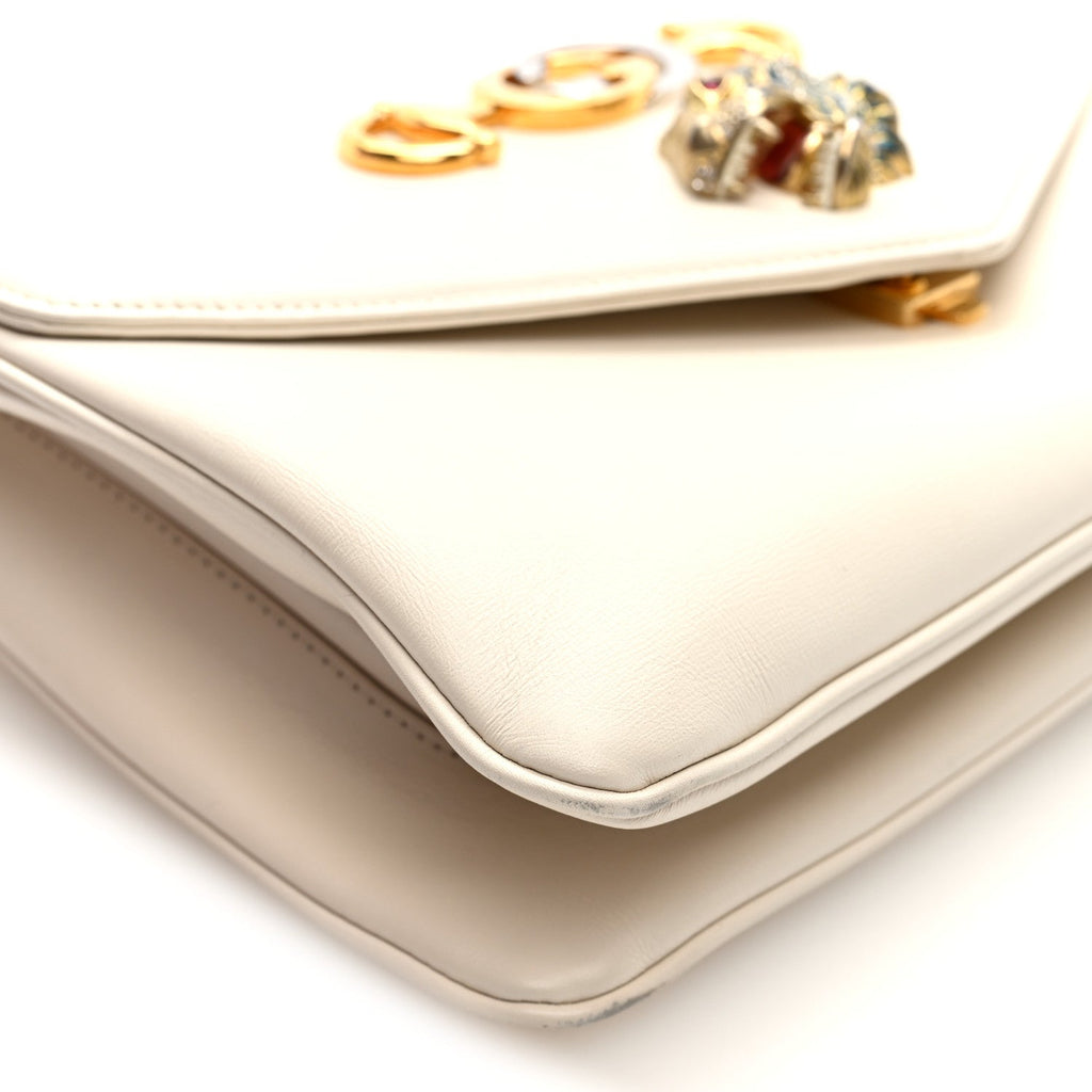 Vitello Palmellato Lux Crystal Medium Rajah Shoulder Bag Mystic White Multicolor