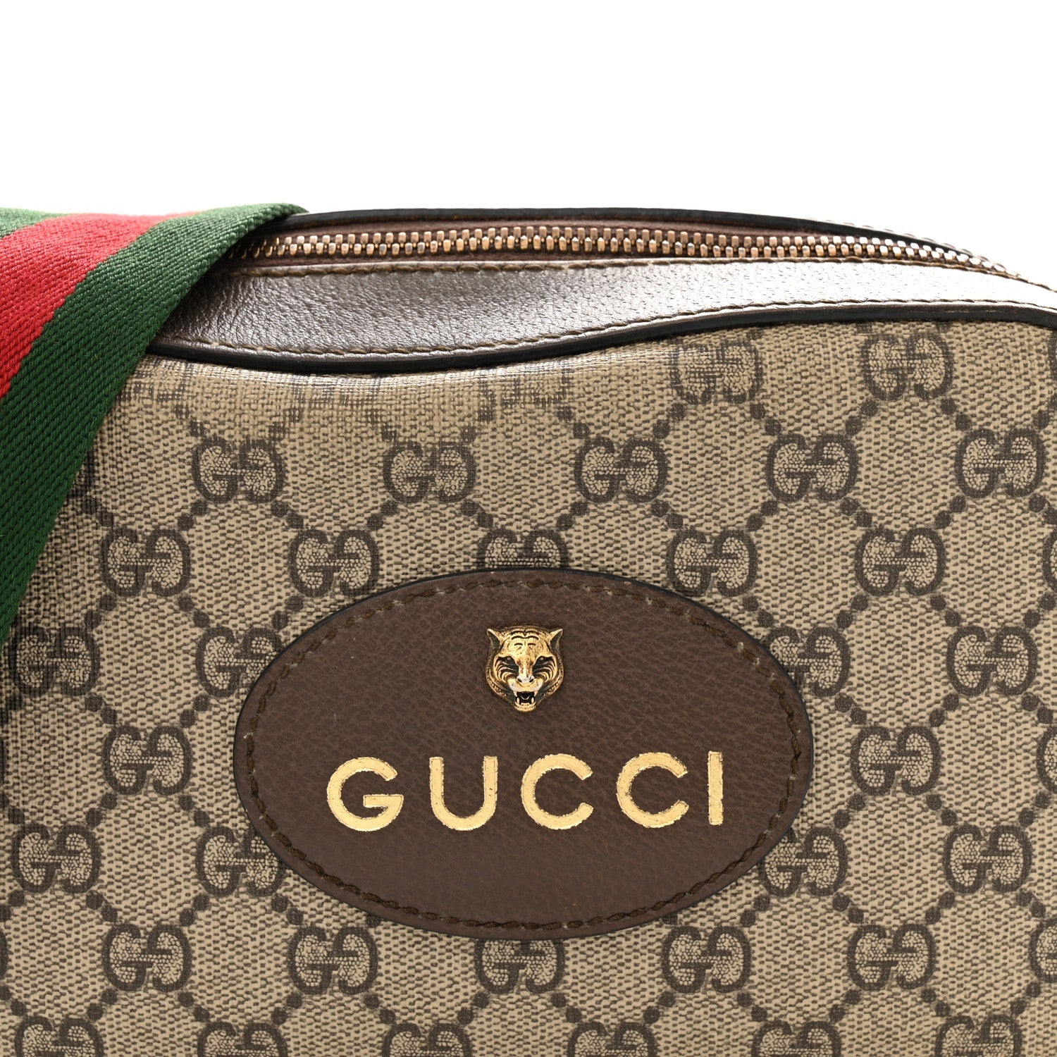 GG Supreme Monogram Web Neo Vintage Shoulder Bag Beige New Acero Crop