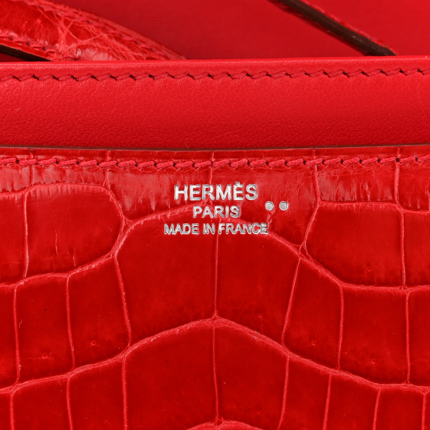 Shiny Niloticus Crocodile Constance Elan 25 Rouge Casaque