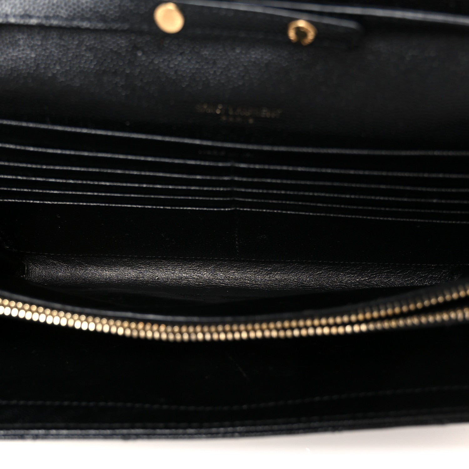 Grain De Poudre Mixed Matelasse Triquilt Monogram Chain Wallet Black