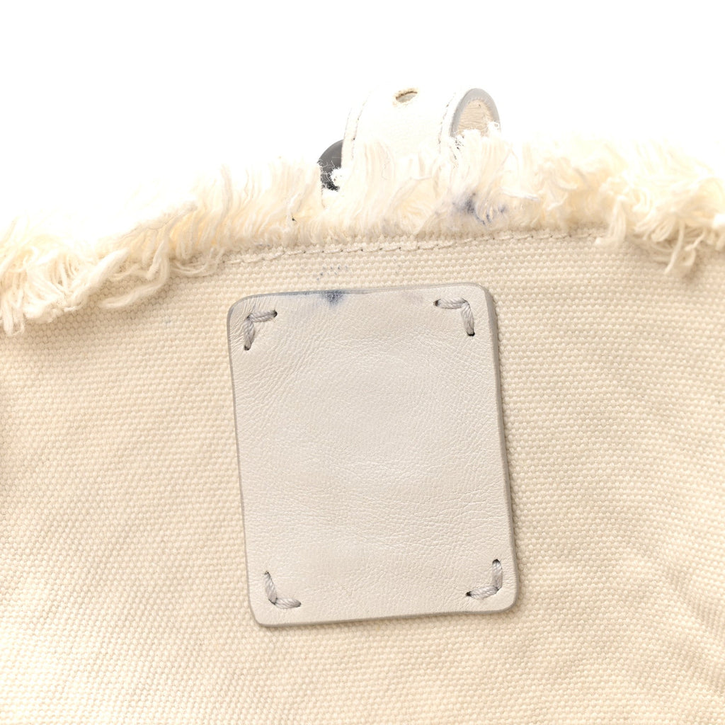 Nappa Intrecciato Canvas Fringe Maltinto Tote White