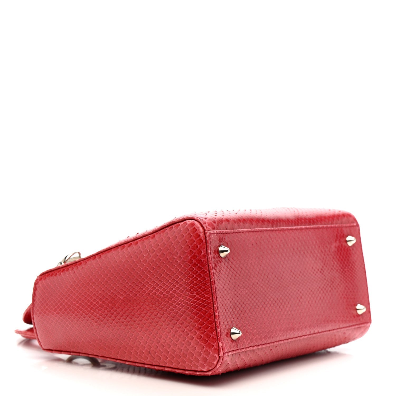 Snakeskin Medium Lady Dior Pink