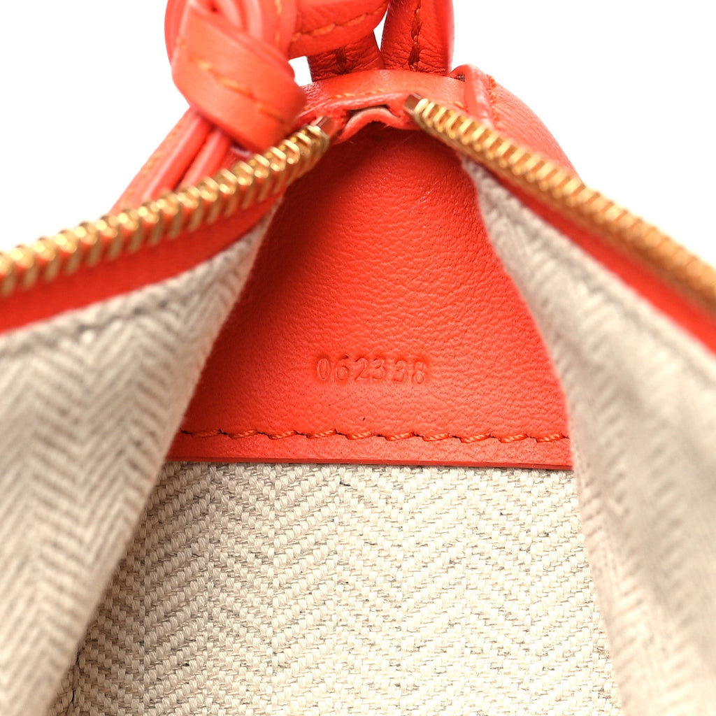 Calfskin Mini Hammock Hobo Vivid Orange