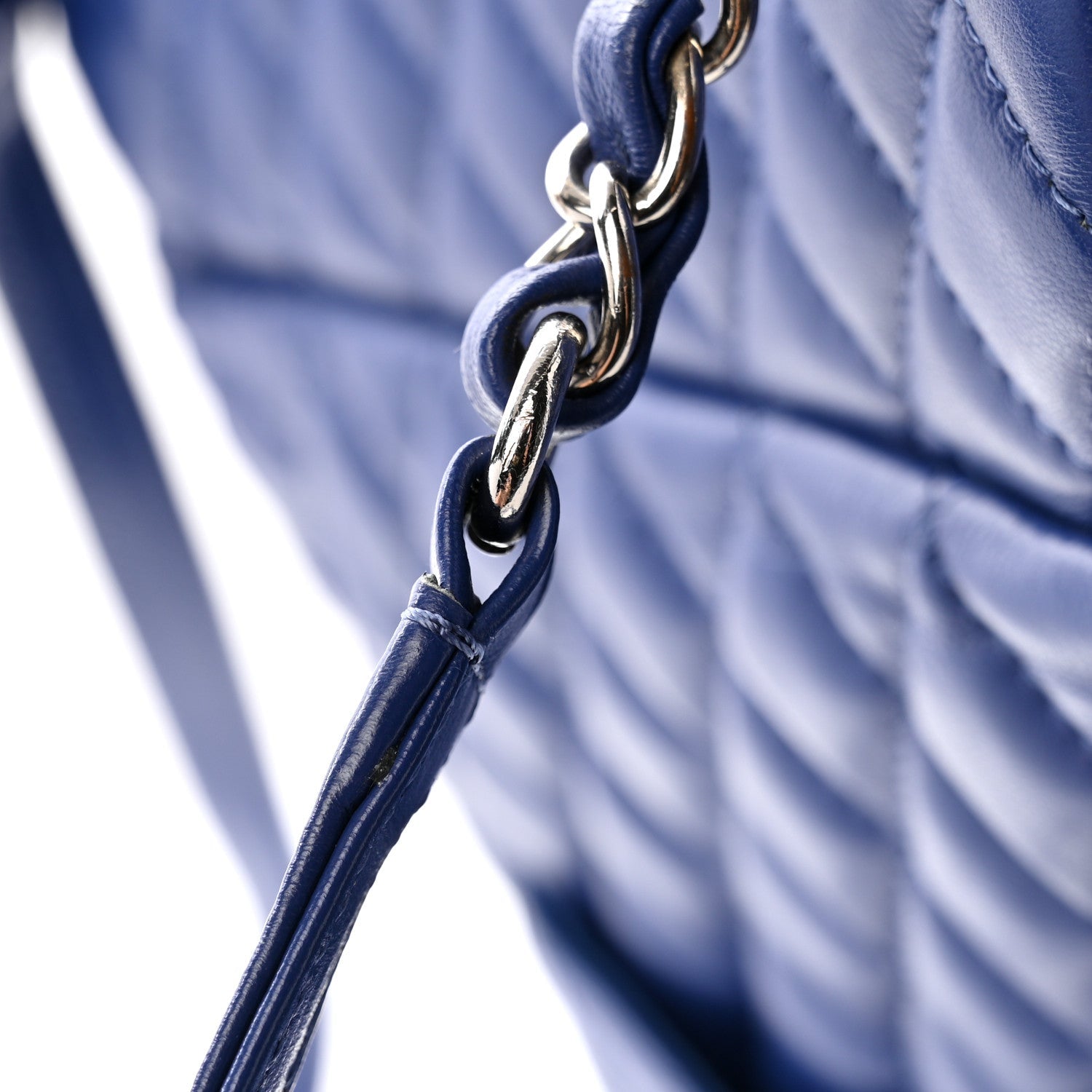 Lambskin Quilted Large Urban Spirit Backpack Blue