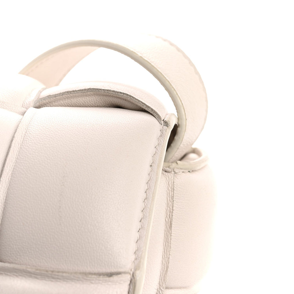 Nappa Maxi Intreccio Padded Cassette Crossbody Bag Chalk