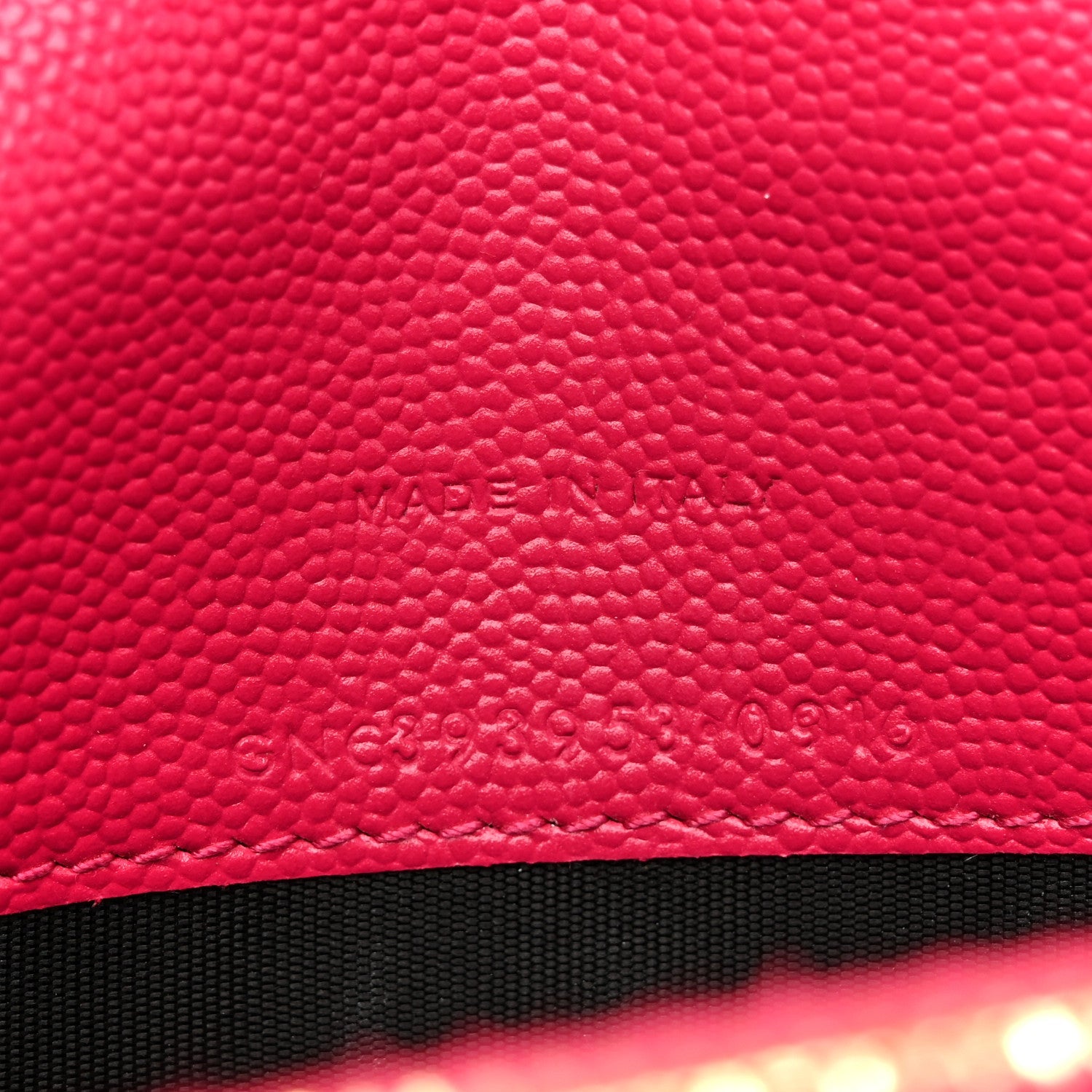 Grain De Poudre Matelasse Chevron Monogram Envelope Chain Wallet Bubblegum