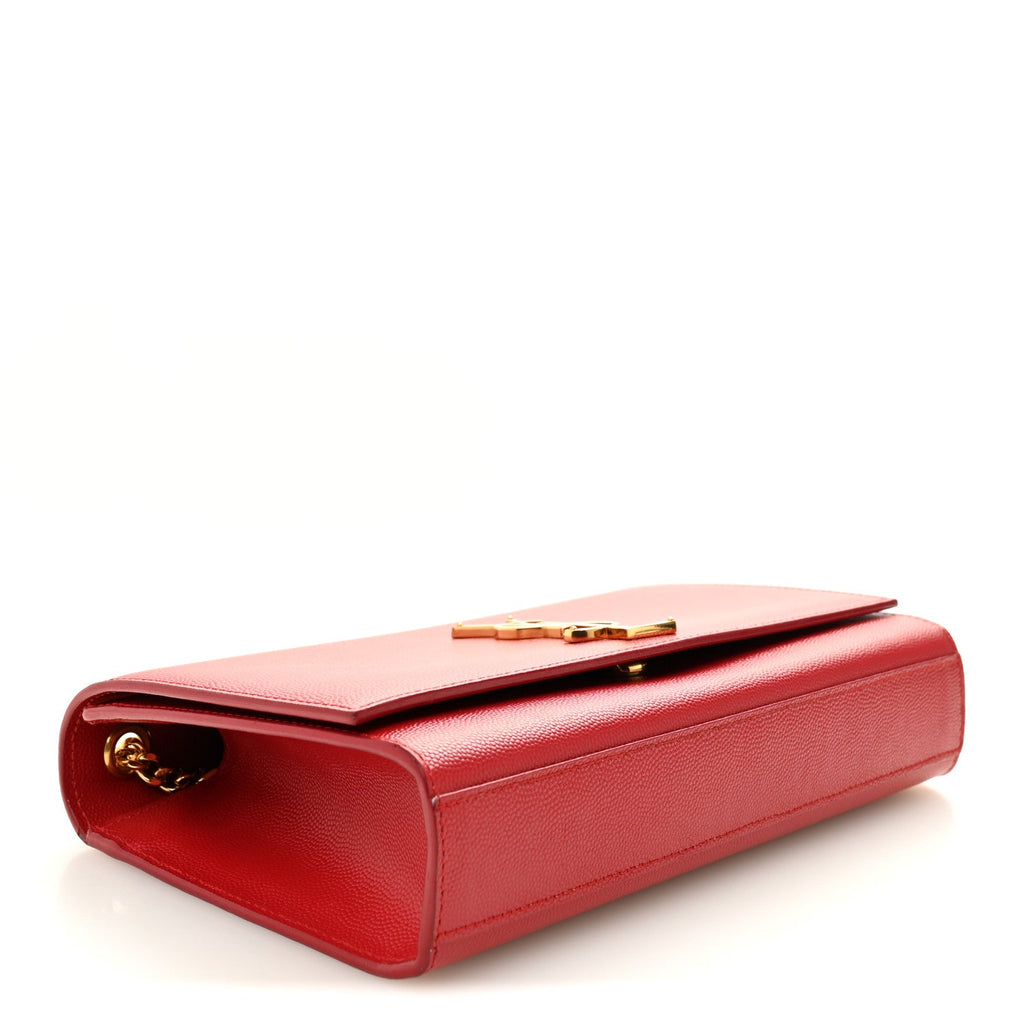 Grain De Poudre Medium Monogram Kate Satchel Red