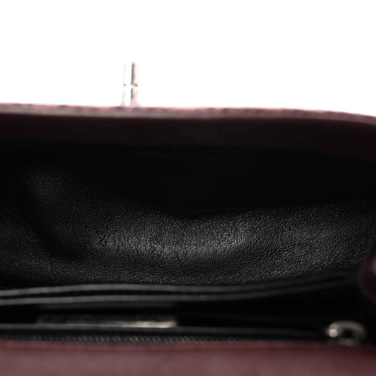 Lizard Mini Coco Handle Flap Burgundy