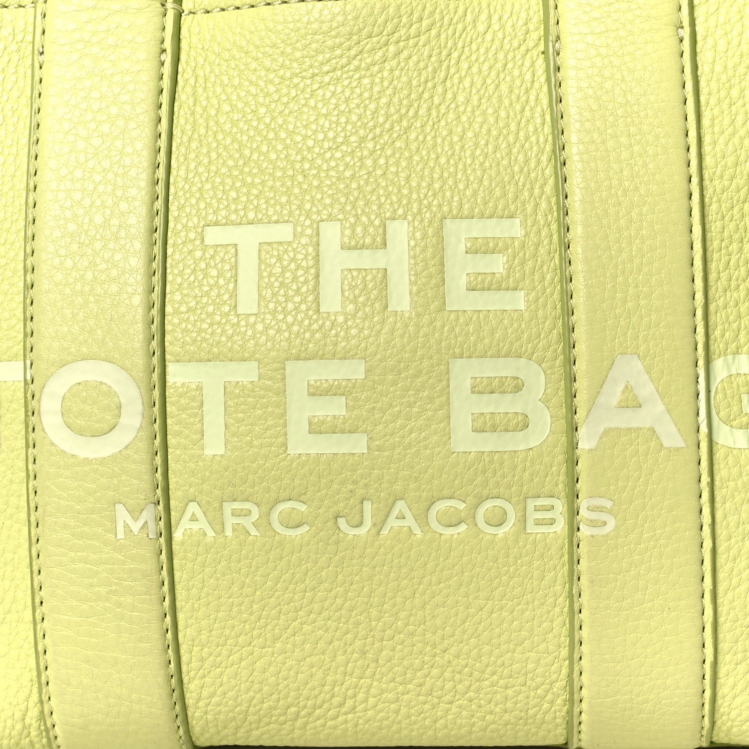 Grained Calfskin Small The Tote Bag Limoncello
