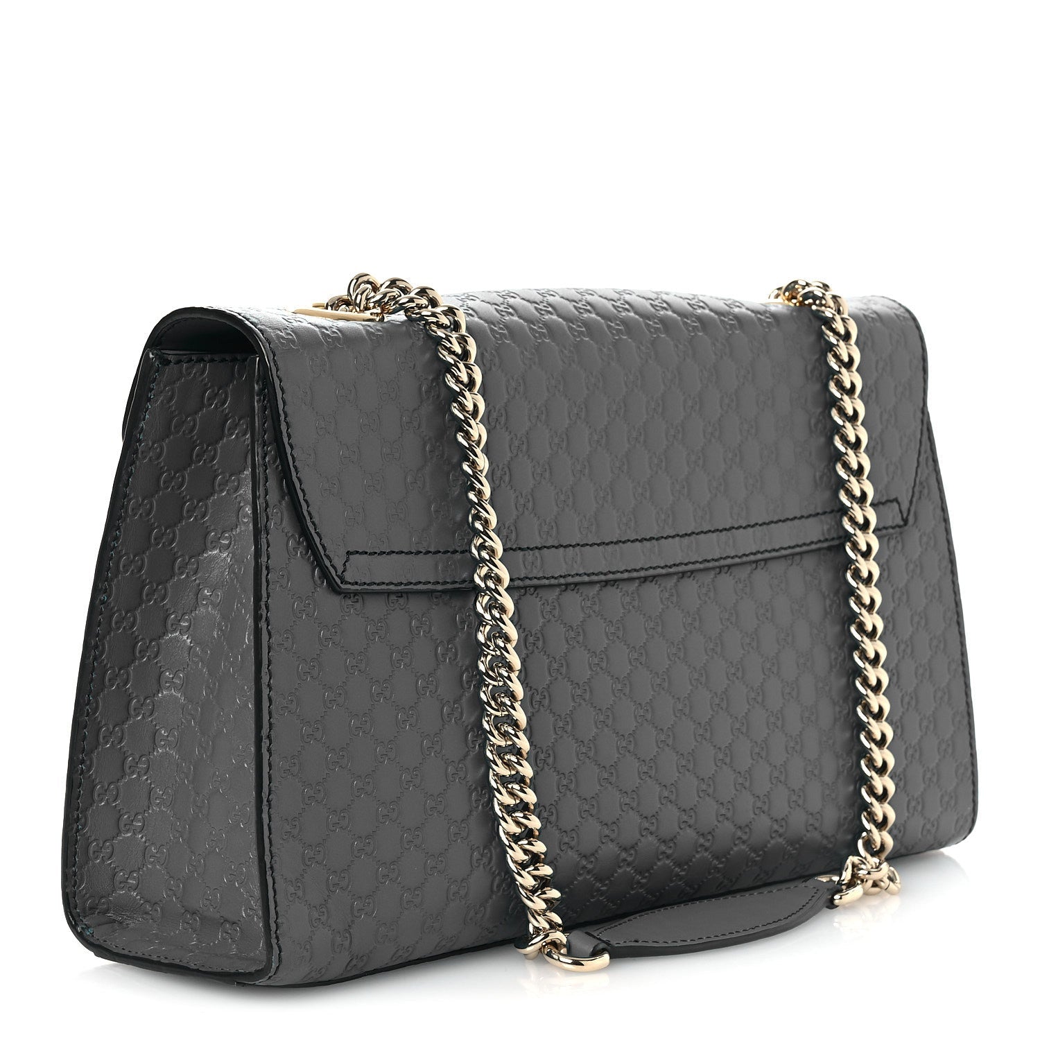 Soft Microguccissima Medium Emily Chain Shoulder Bag Grey