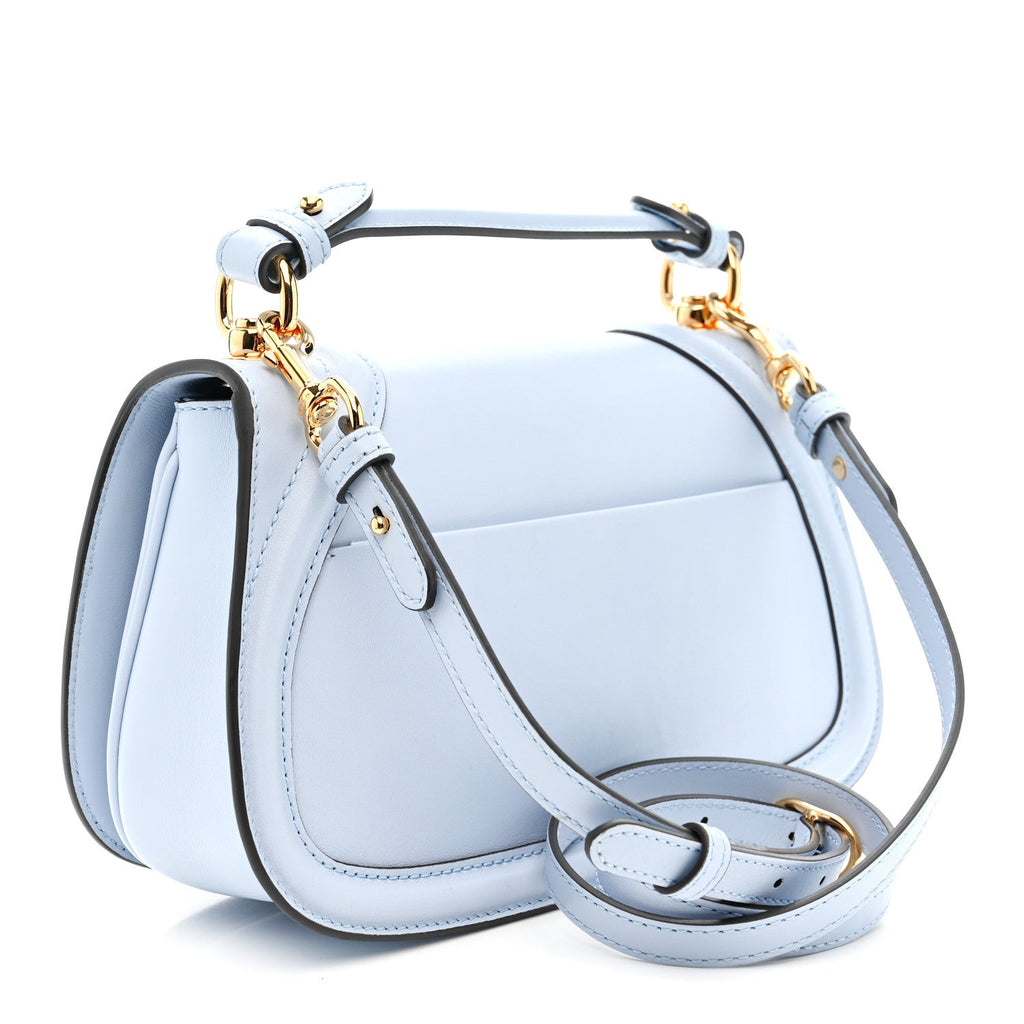 Roxy Calfskin Medium Blondie Top Handle Bag Cloudy Blue