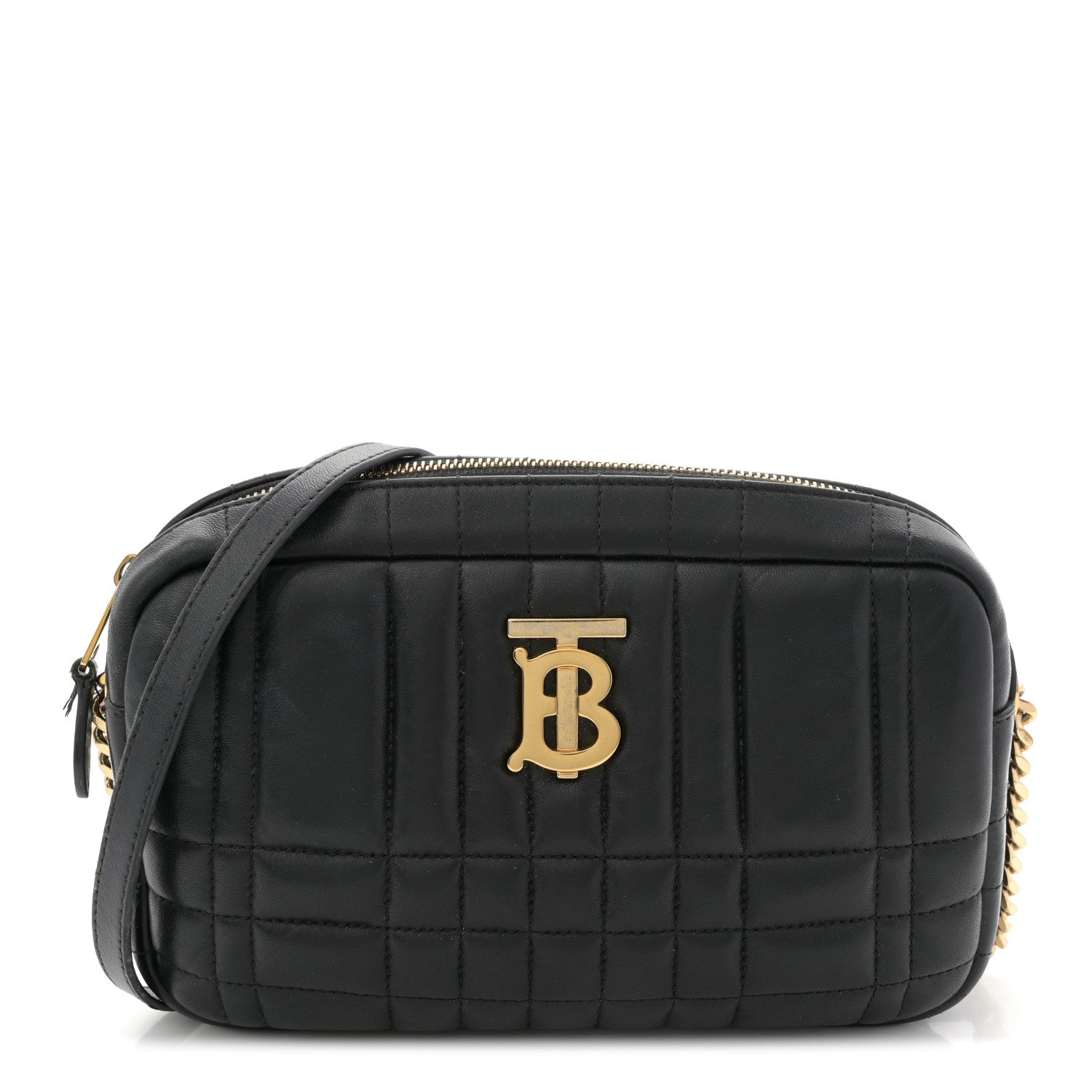 Lambskin Quilted Small Lola Camera Bag Black
