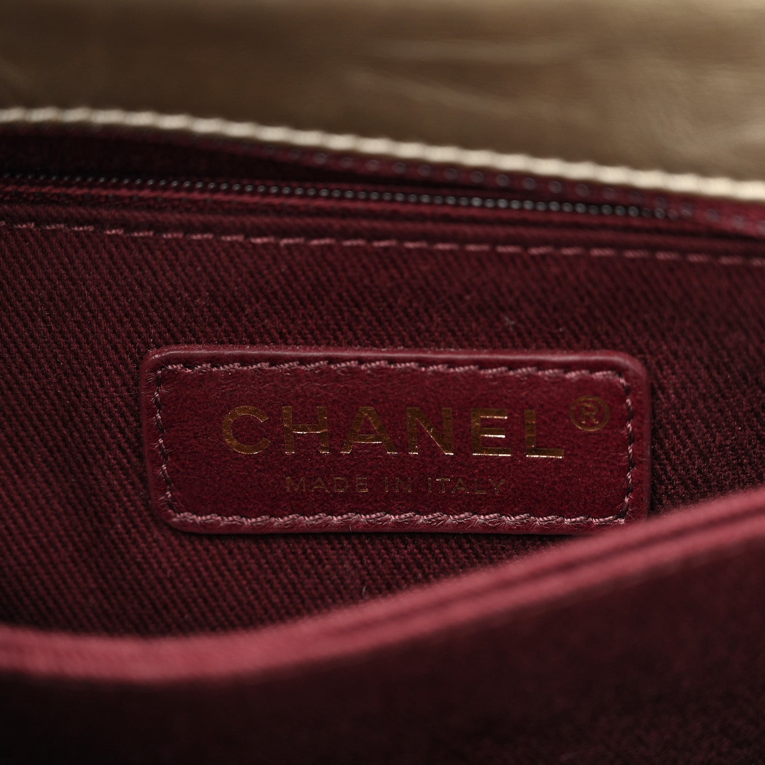 Metallic Aged Calfskin Quilted Mini Coco Handle Flap Gold