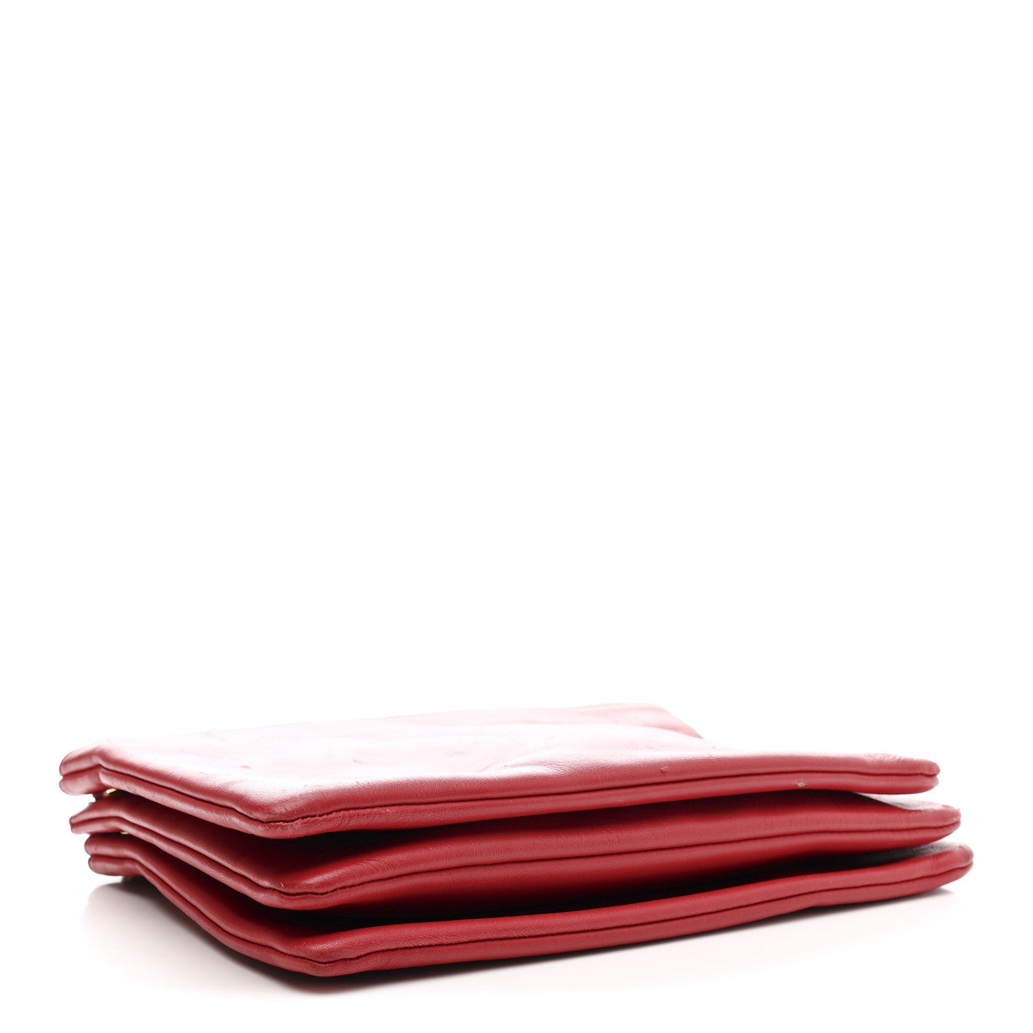 Lambskin Large Trio Crossbody Bag Red