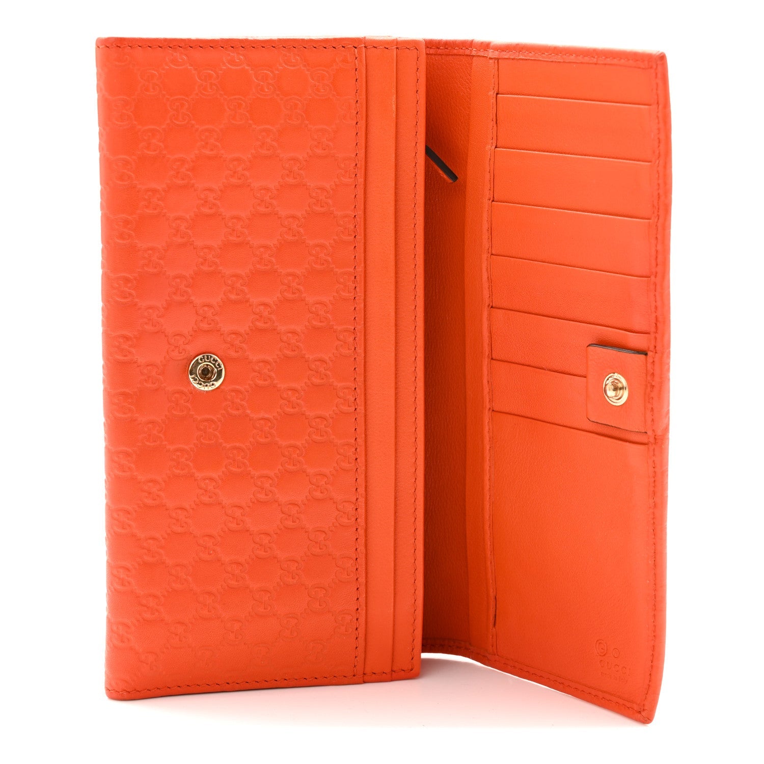 Soft Microguccissima Continental Wallet Sun Orange