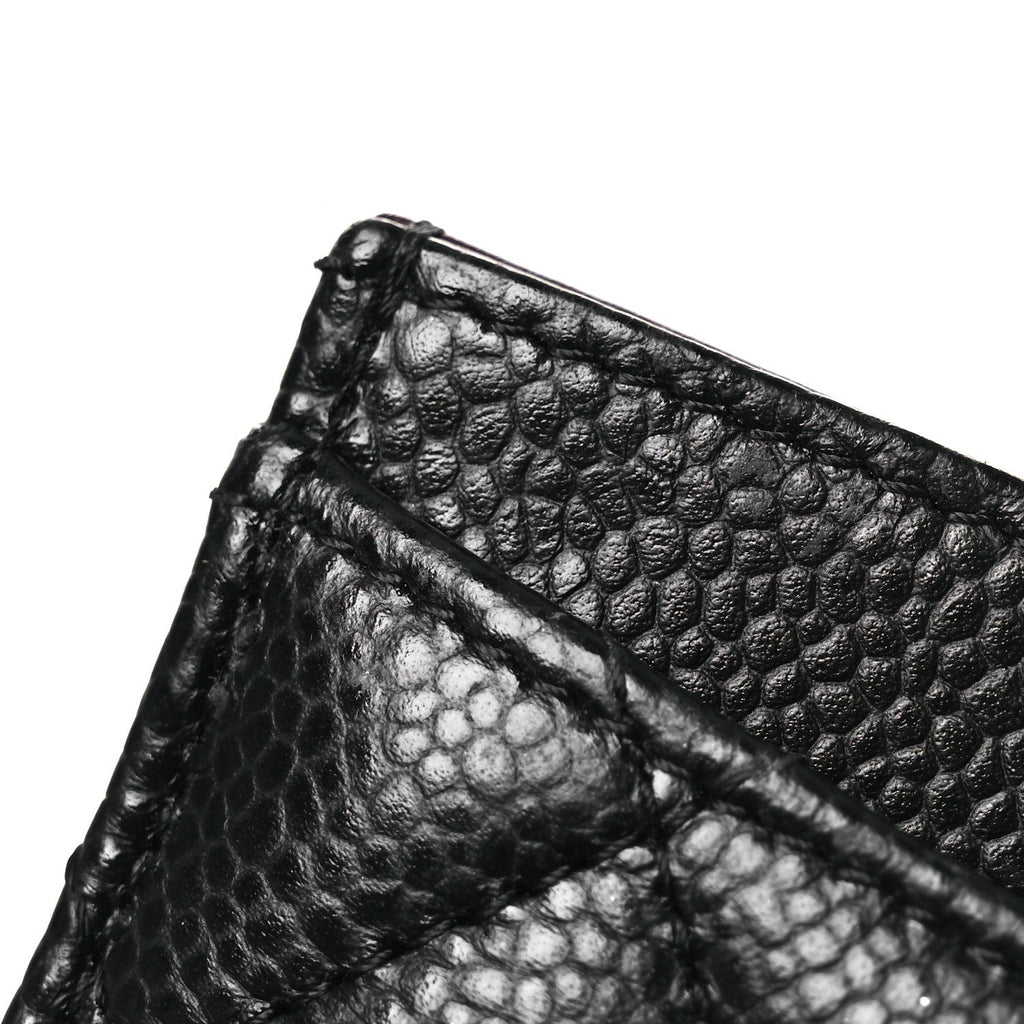 Caviar Quilted  Holder Black